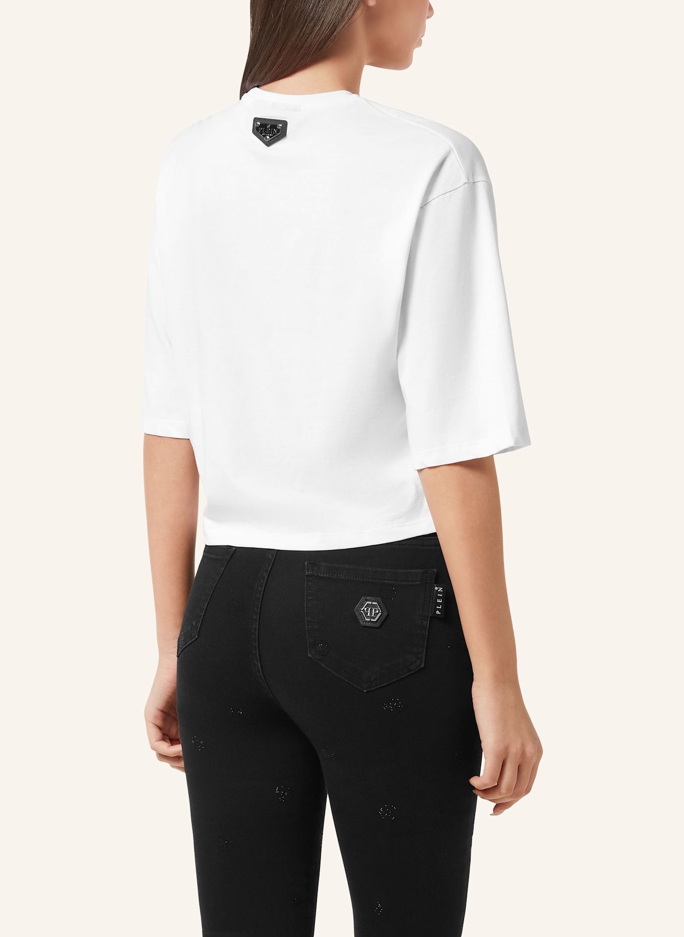 PHILIPP PLEIN PHILIPP PLEIN T-Shirt Rundhalsausschnitt TEDDY: WEISS