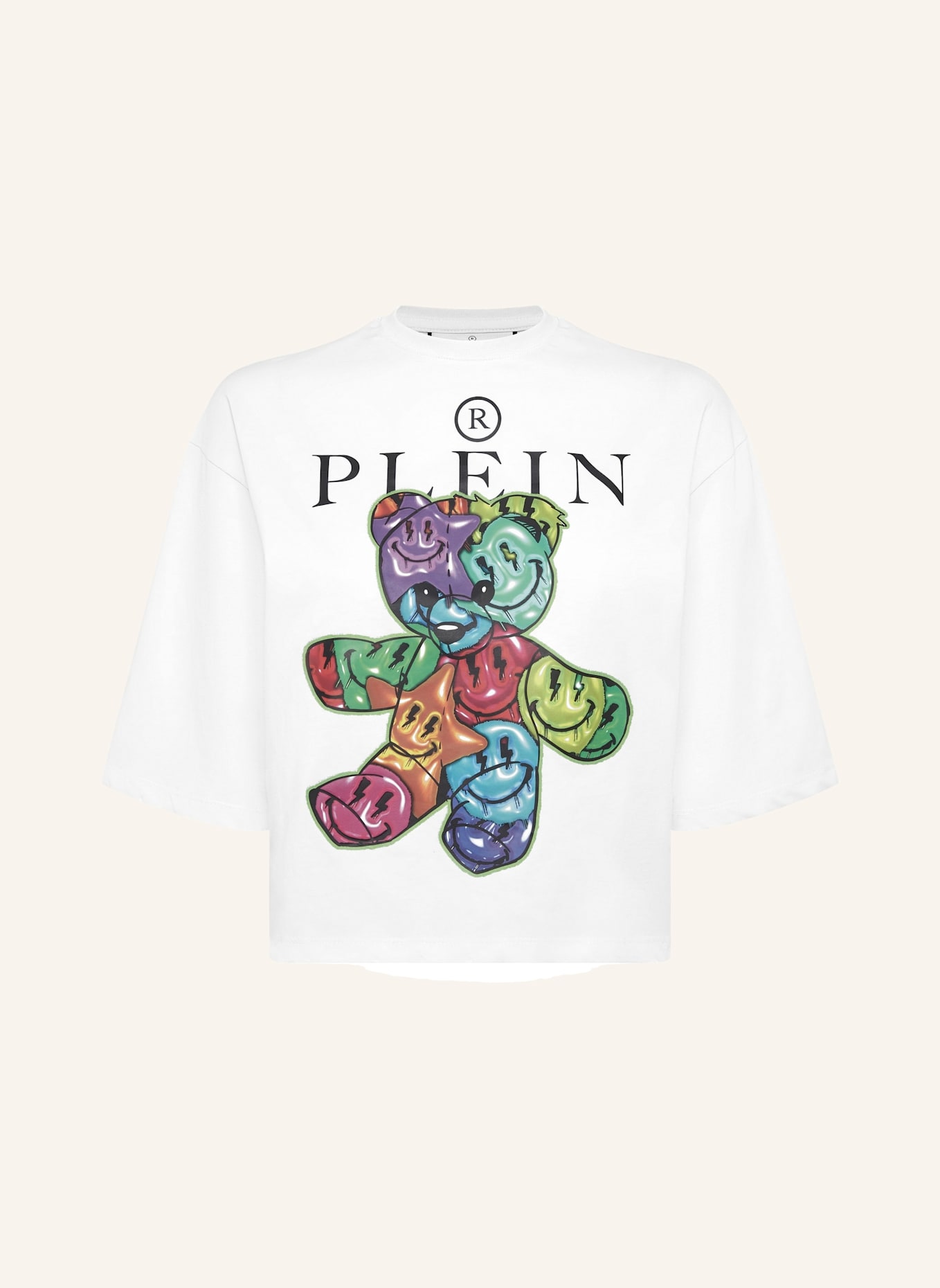 PHILIPP PLEIN PHILIPP PLEIN T-Shirt Rundhalsausschnitt TEDDY: WEISS