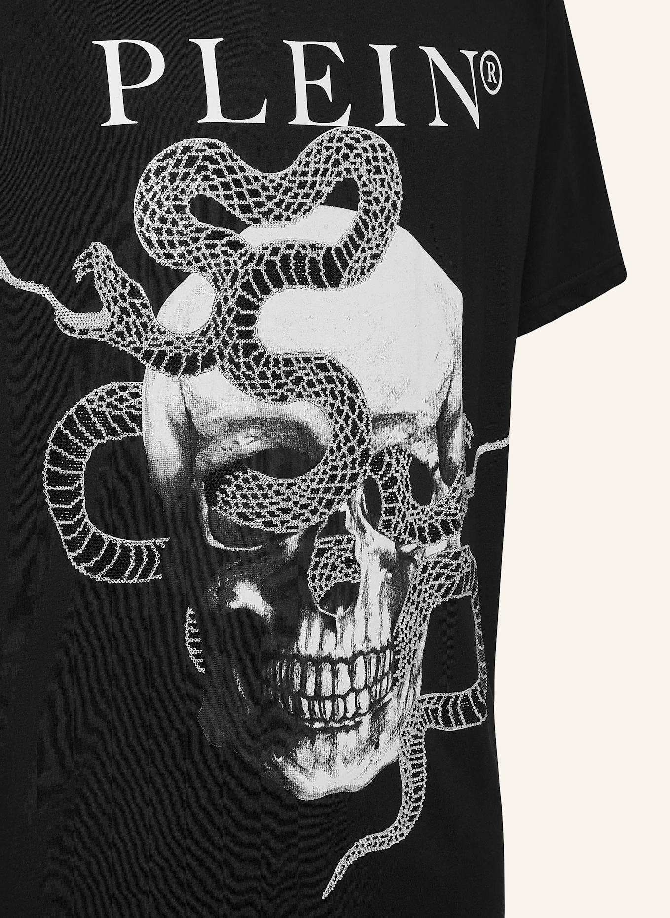 PHILIPP PLEIN PHILIPP PLEIN T-Shirt SNAKE: SCHWARZ