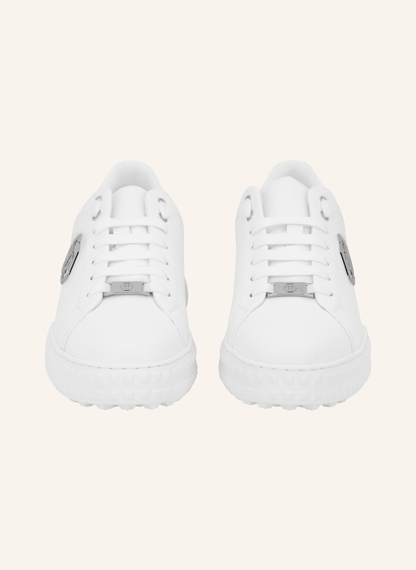 PHILIPP PLEIN Lo-Top Turnschuhe HEXAGON: WEISS