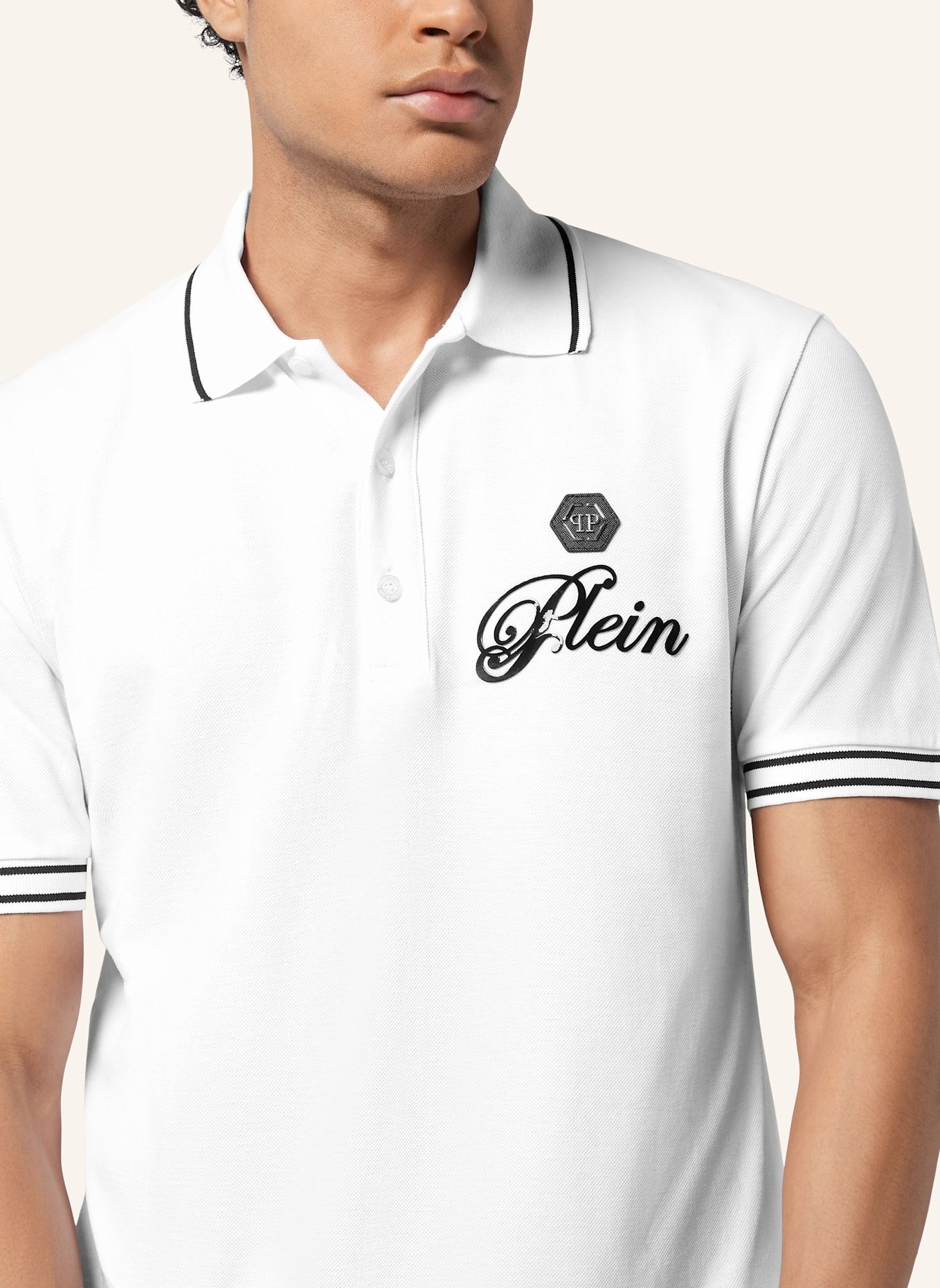 PHILIPP PLEIN Poloshirt Ss SIGNATURE: SCHWARZ