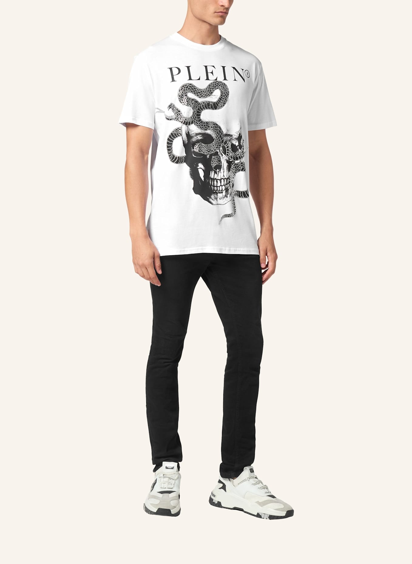 PHILIPP PLEIN PHILIPP PLEIN T-Shirt SNAKE: WEISS