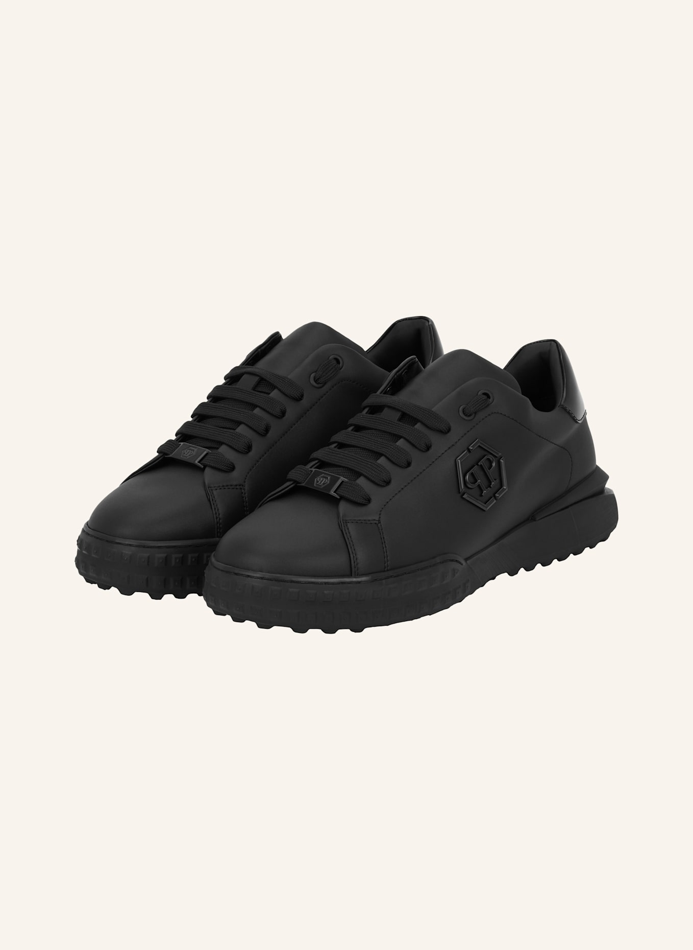 PHILIPP PLEIN Lo-Top Turnschuhe HEXAGON: SCHWARZ