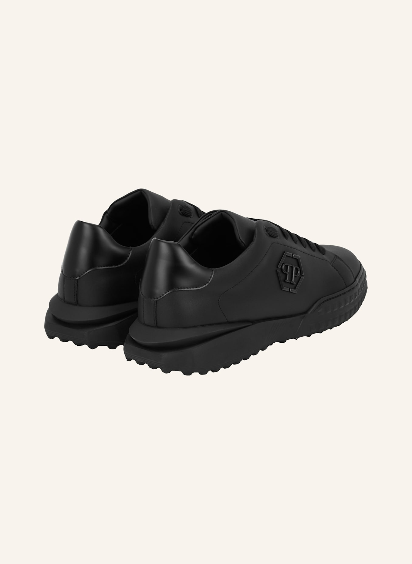 PHILIPP PLEIN Lo-Top Turnschuhe HEXAGON: SCHWARZ