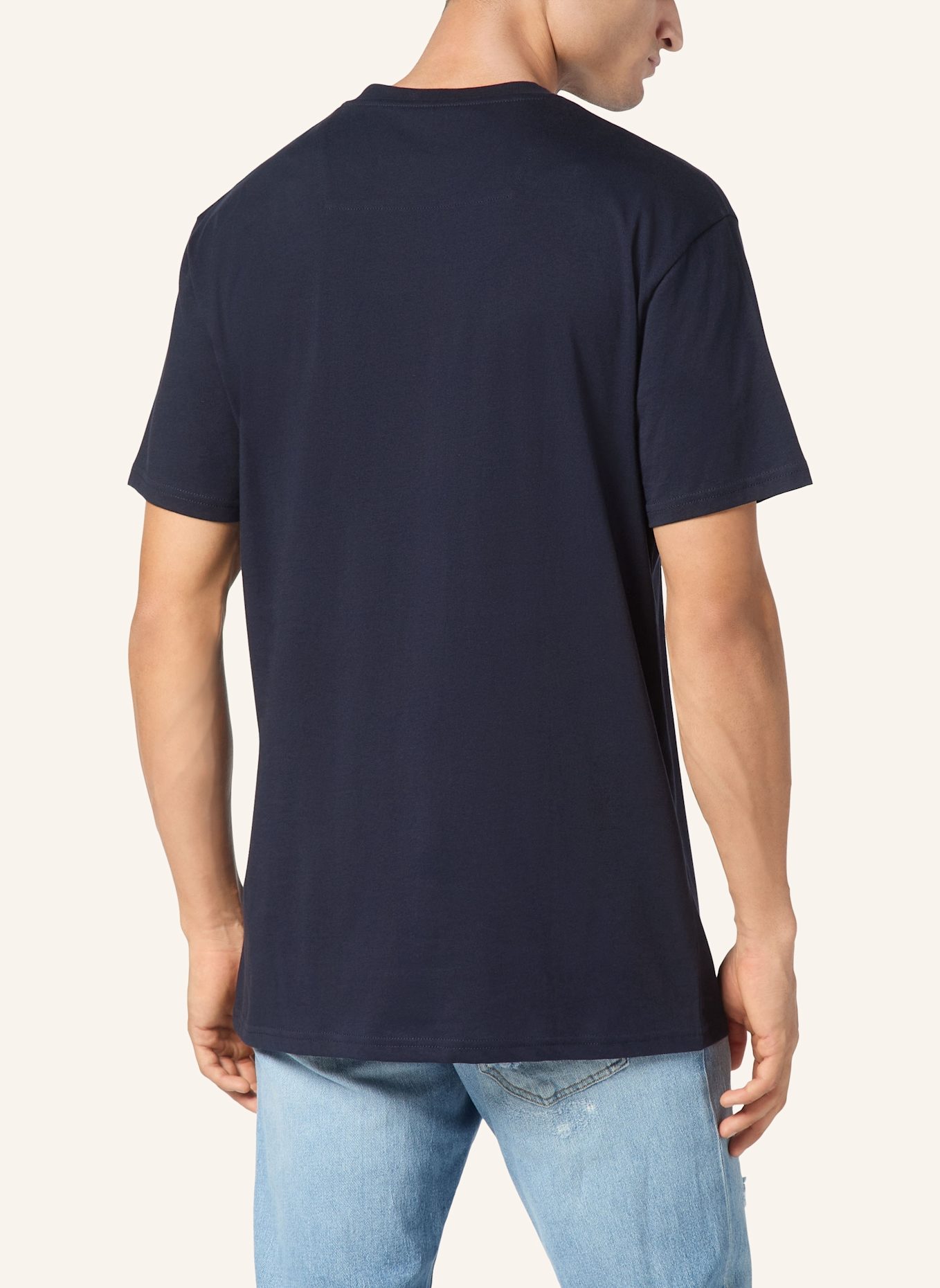 PHILIPP PLEIN T-Shirt Rundhalsausschnitt Ss PHILIPP PLEIN TM: DUNKELBLAU