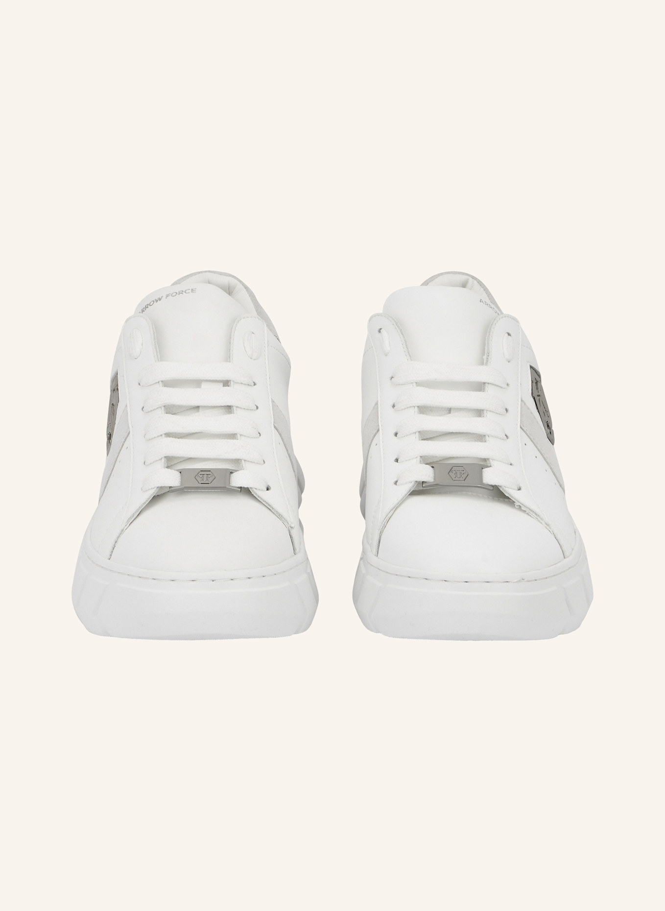 PHILIPP PLEIN Lo-Top Turnschuhe HEXAGON: WEISS