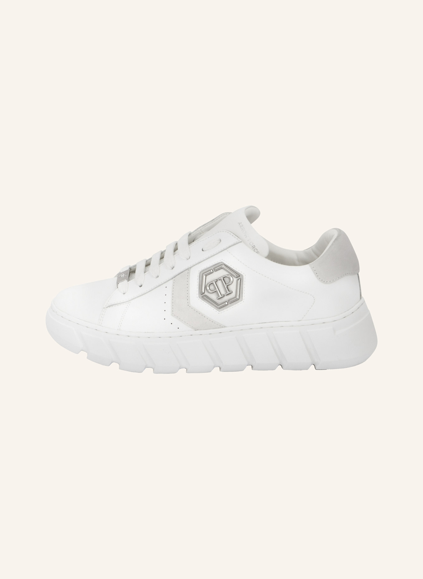PHILIPP PLEIN Lo-Top Turnschuhe HEXAGON: WEISS