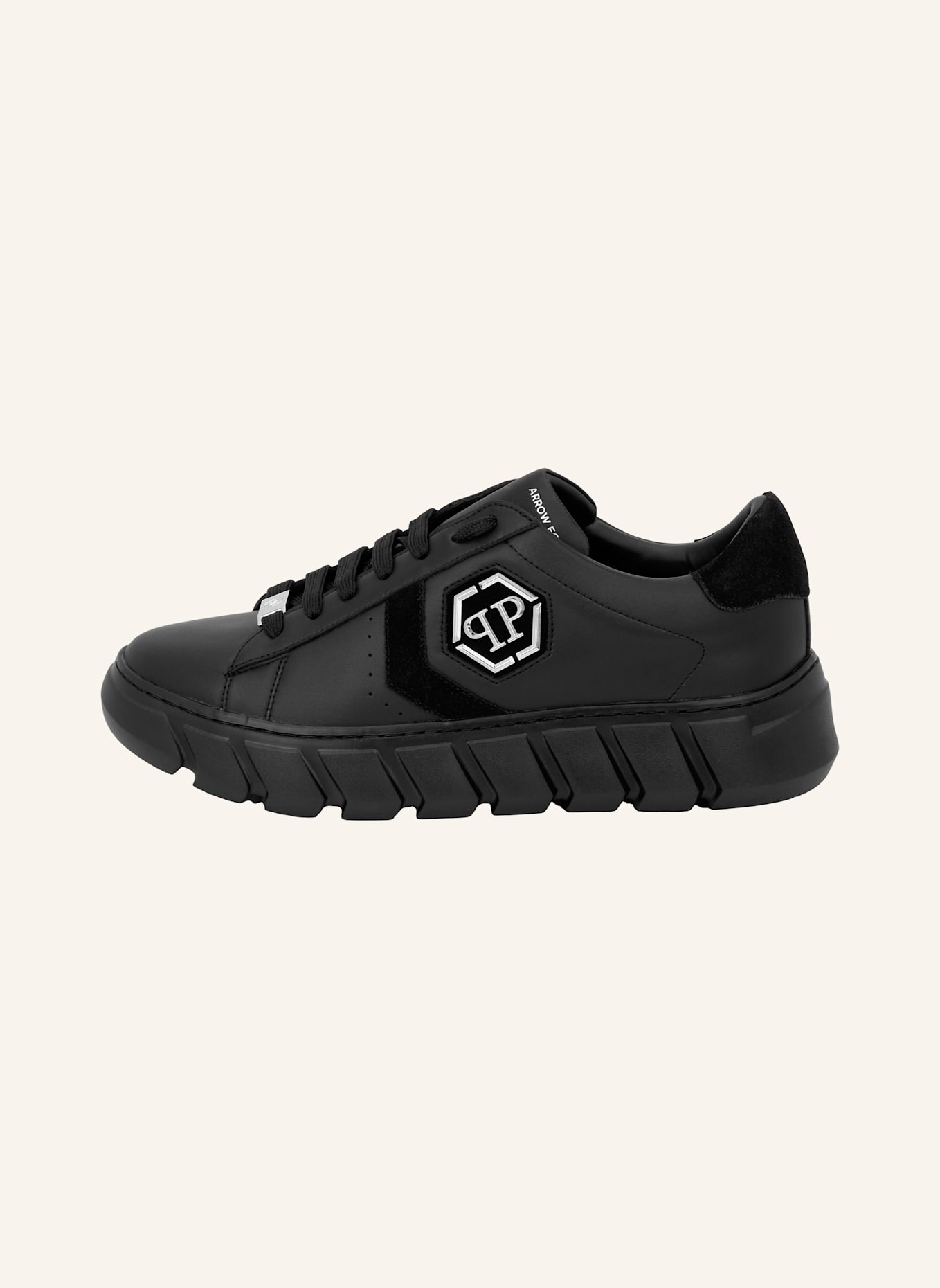 PHILIPP PLEIN Lo-Top Turnschuhe HEXAGON: SCHWARZ