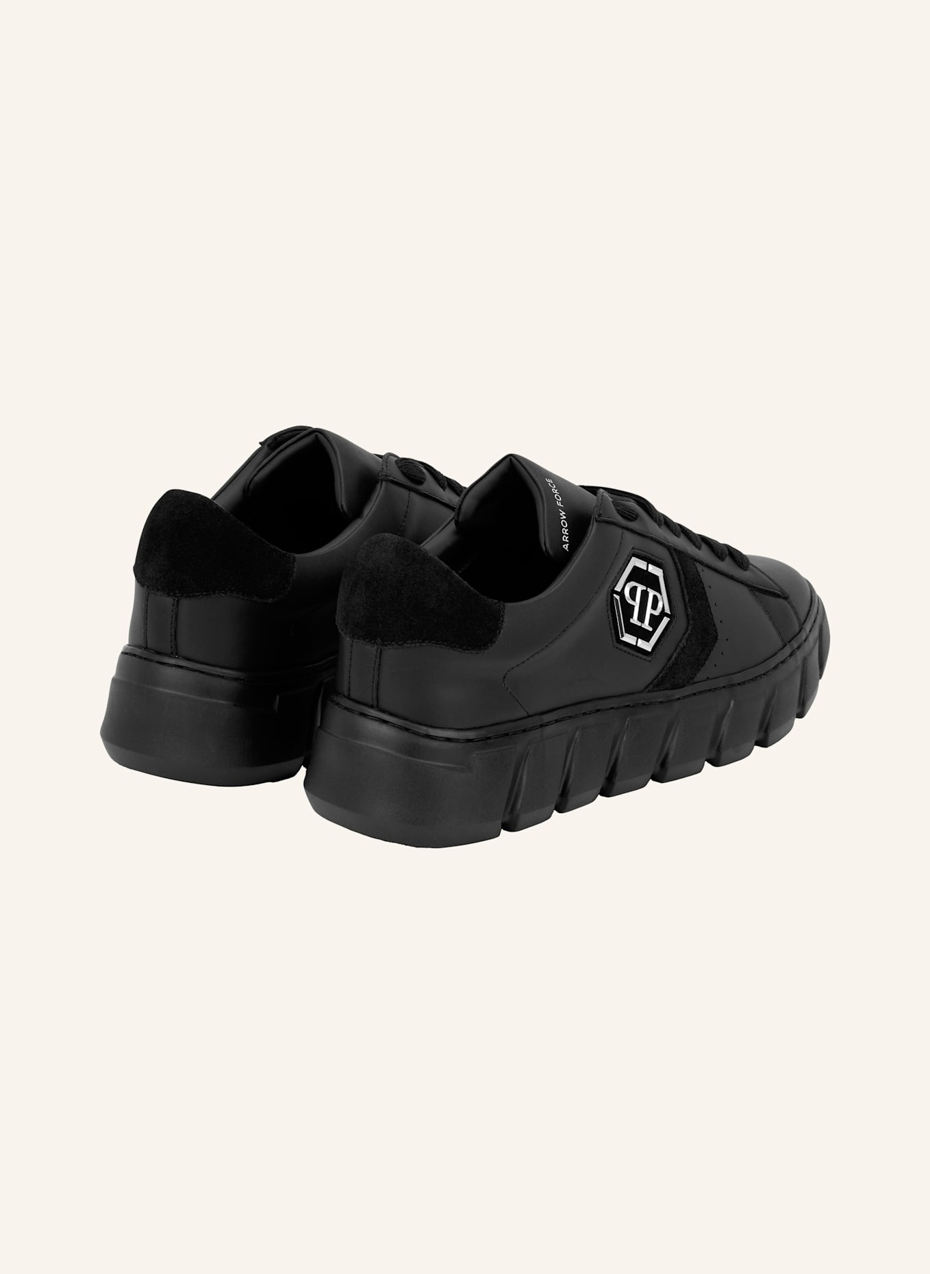 PHILIPP PLEIN Lo-Top Turnschuhe HEXAGON: SCHWARZ