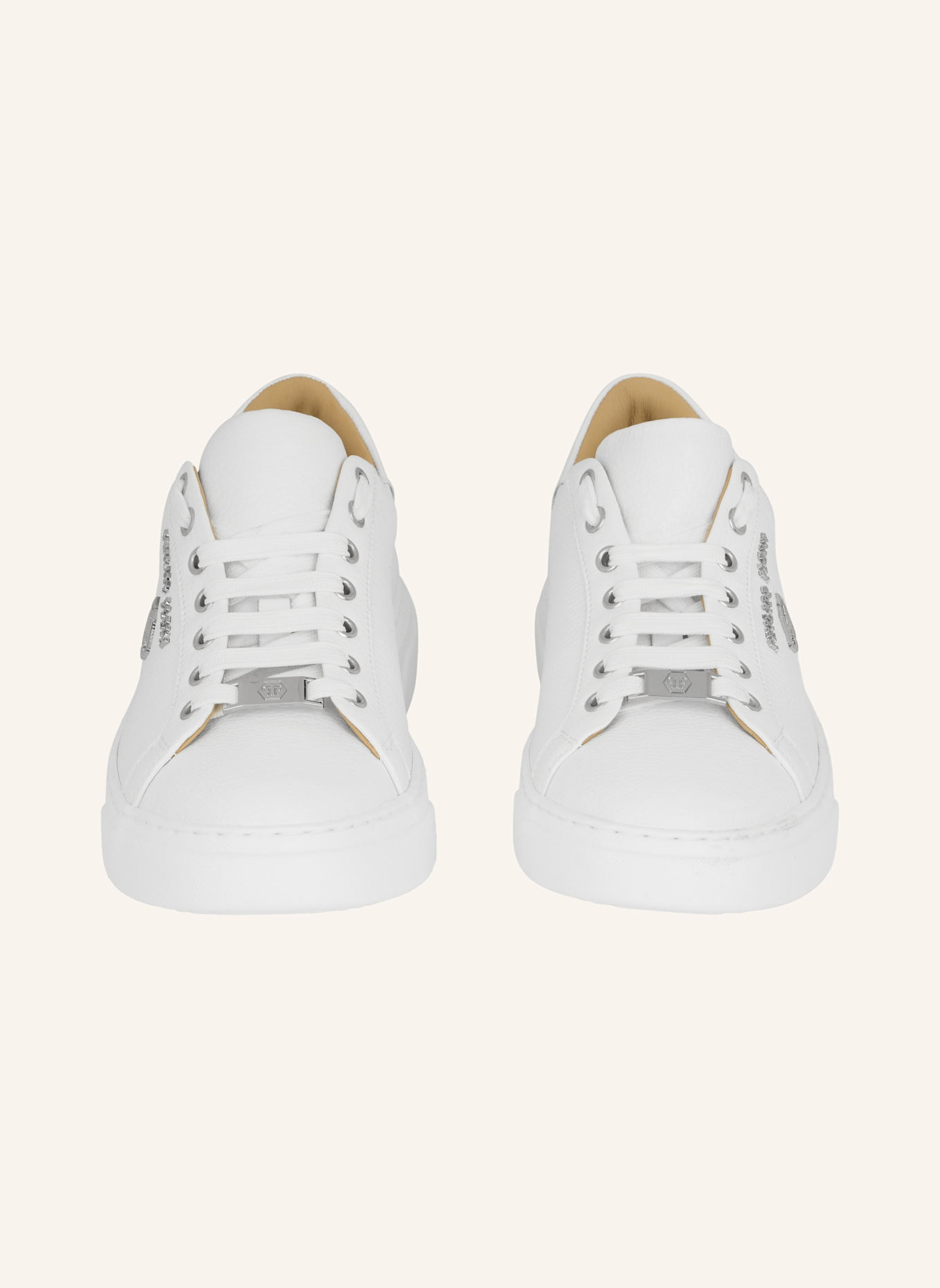 PHILIPP PLEIN Lo-Top Turnschuhe HEXAGON: WEISS