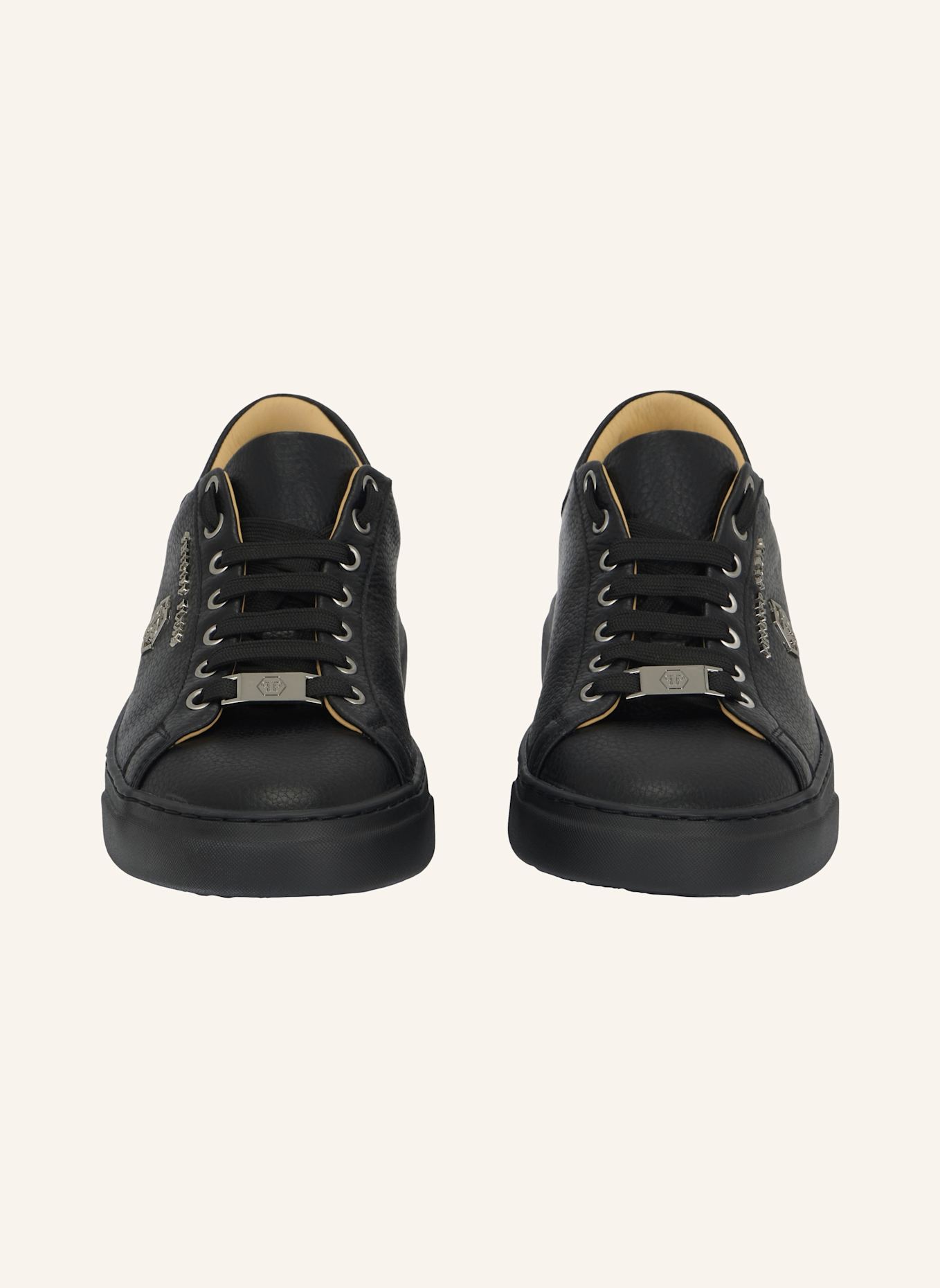 PHILIPP PLEIN Lo-Top Turnschuhe HEXAGON: SCHWARZ