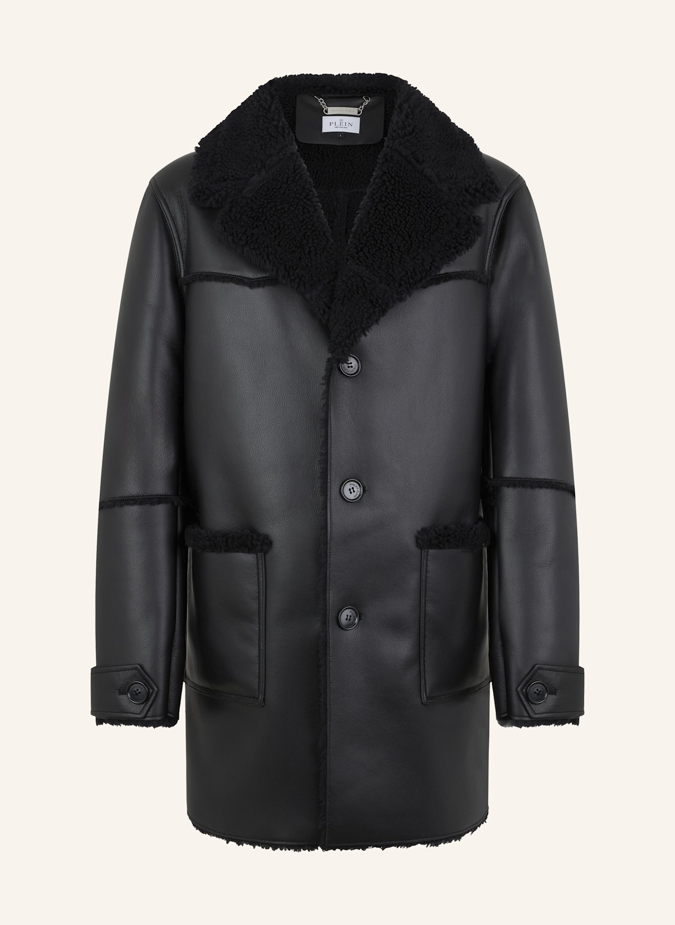 PHILIPP PLEIN Kurzer Mantel: SCHWARZ