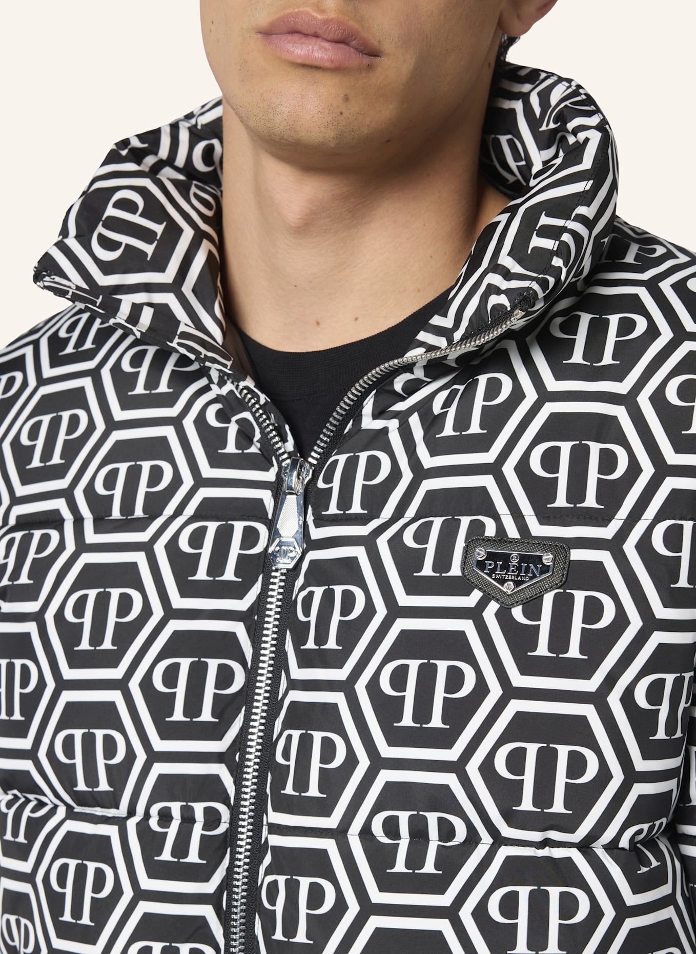 PHILIPP PLEIN Jacke MONOGRAM: SCHWARZ