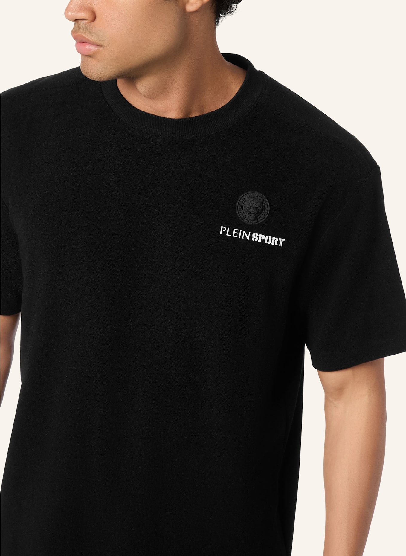 PLEIN SPORT T-Shirt Rundhalsausschnitt: SCHWARZ