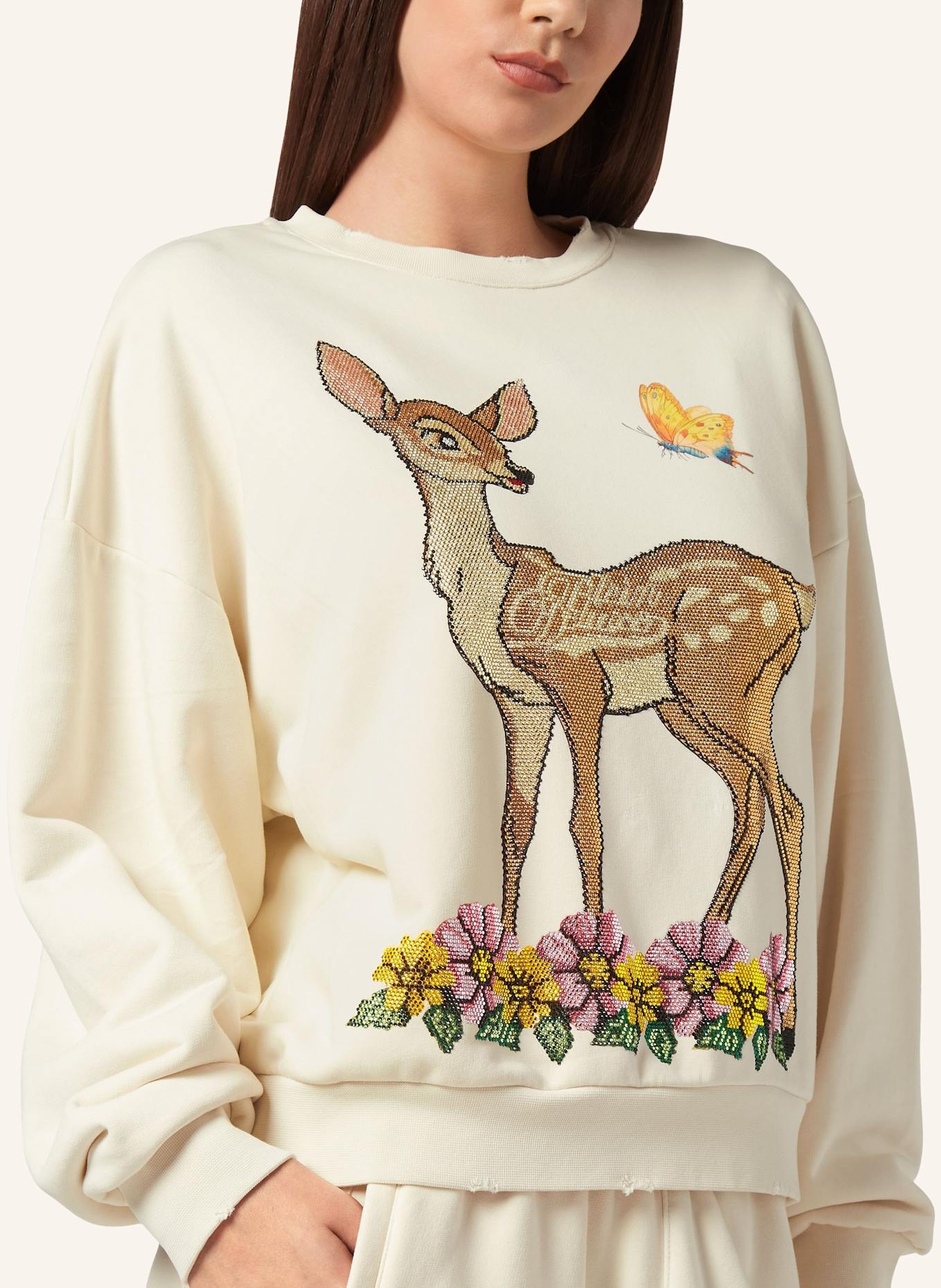 PHILIPP PLEIN Sweatshirt Ls: BEIGE