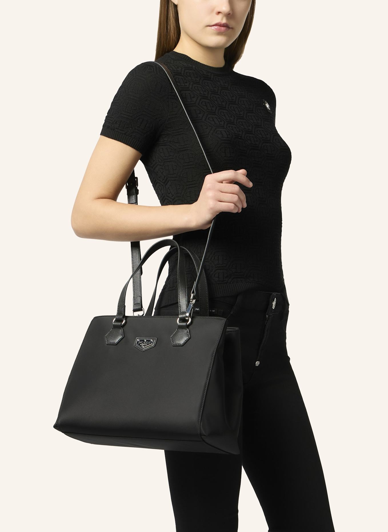 PHILIPP PLEIN Henkel Tasche: SCHWARZ