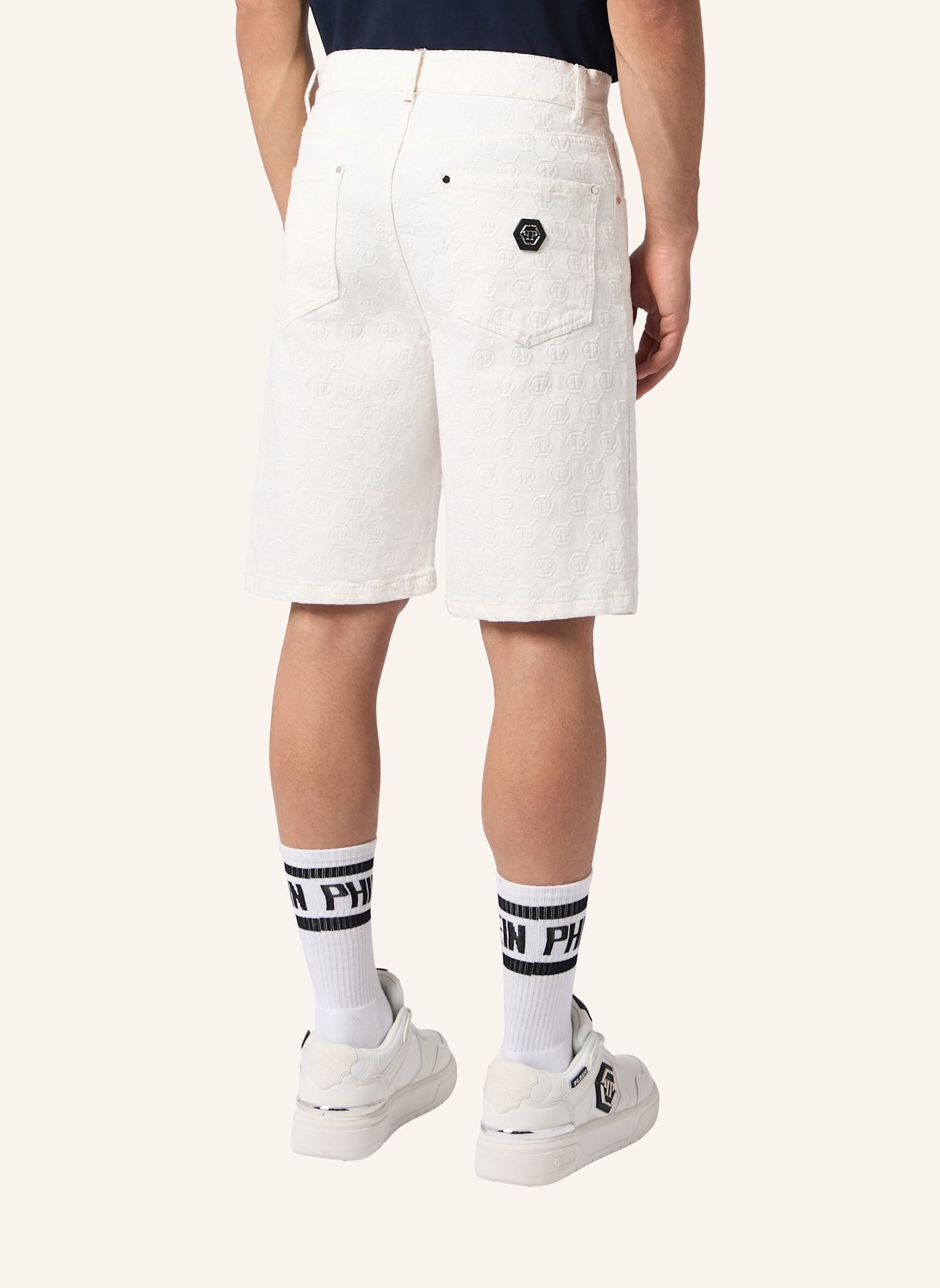 PHILIPP PLEIN PHILIPP PLEIN Formentera Fit Shorts Embroidery Monogram: WEISS