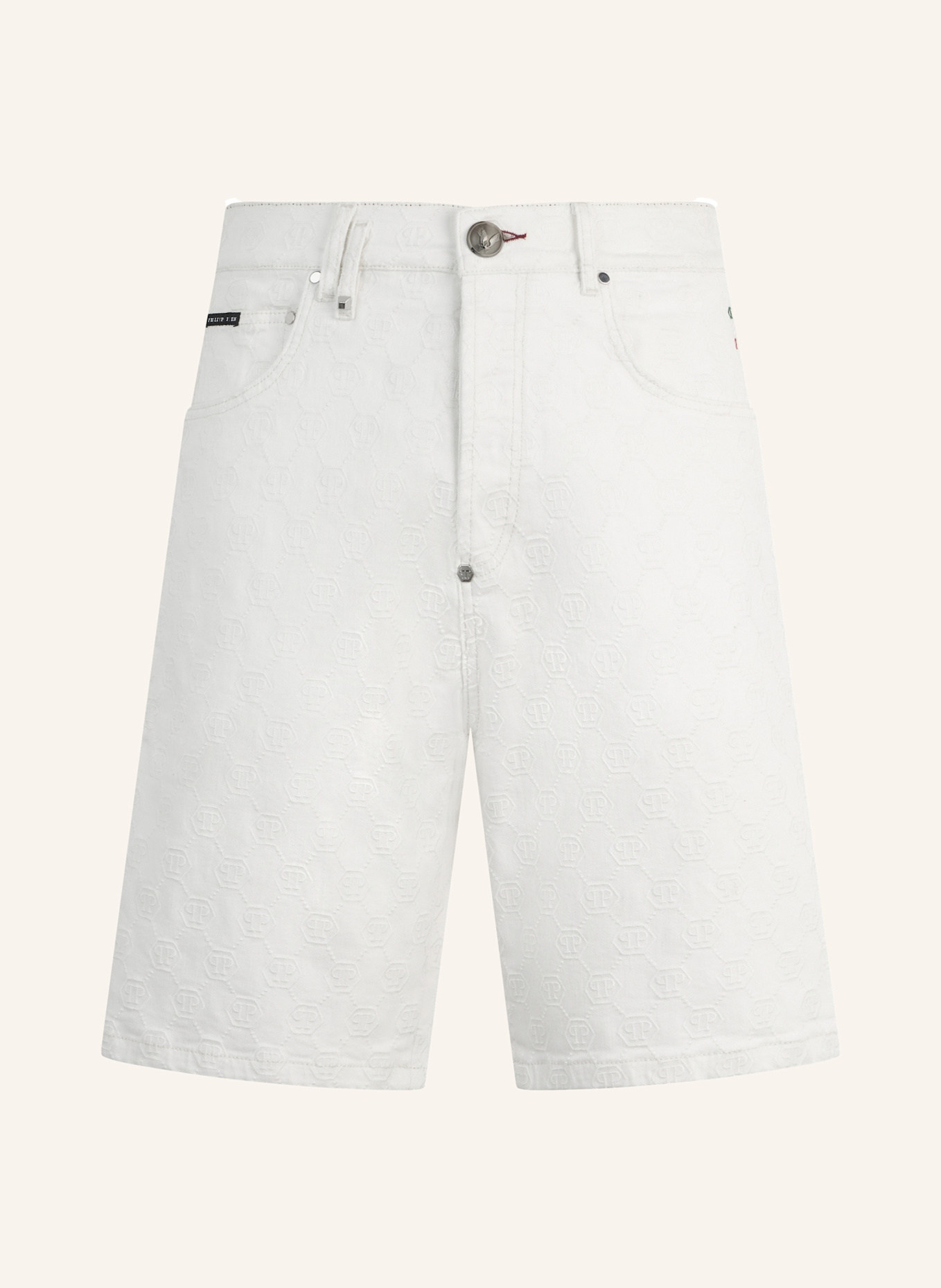 PHILIPP PLEIN PHILIPP PLEIN Formentera Fit Shorts Embroidery Monogram: WEISS