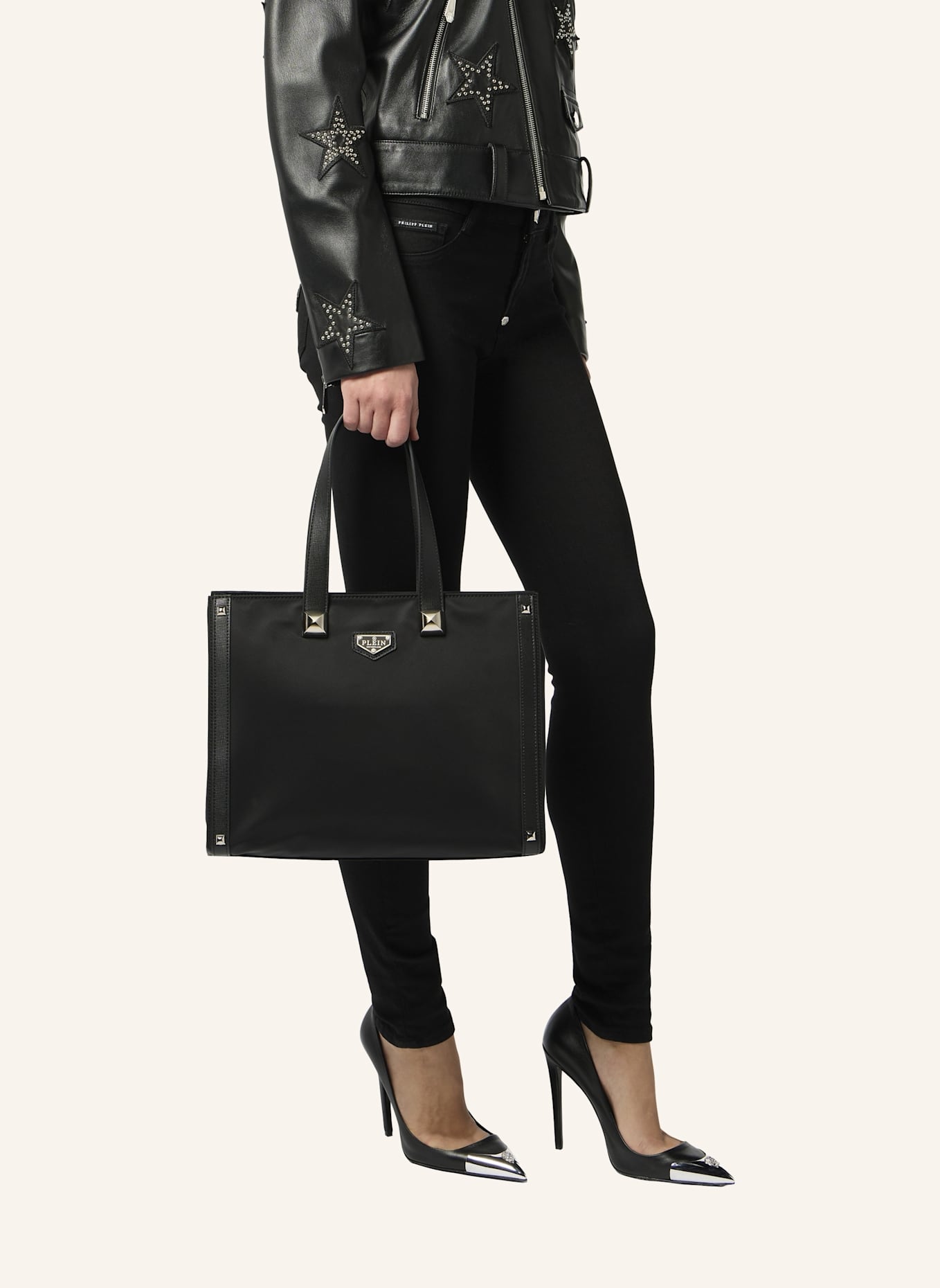 PHILIPP PLEIN Tragetasche: SCHWARZ