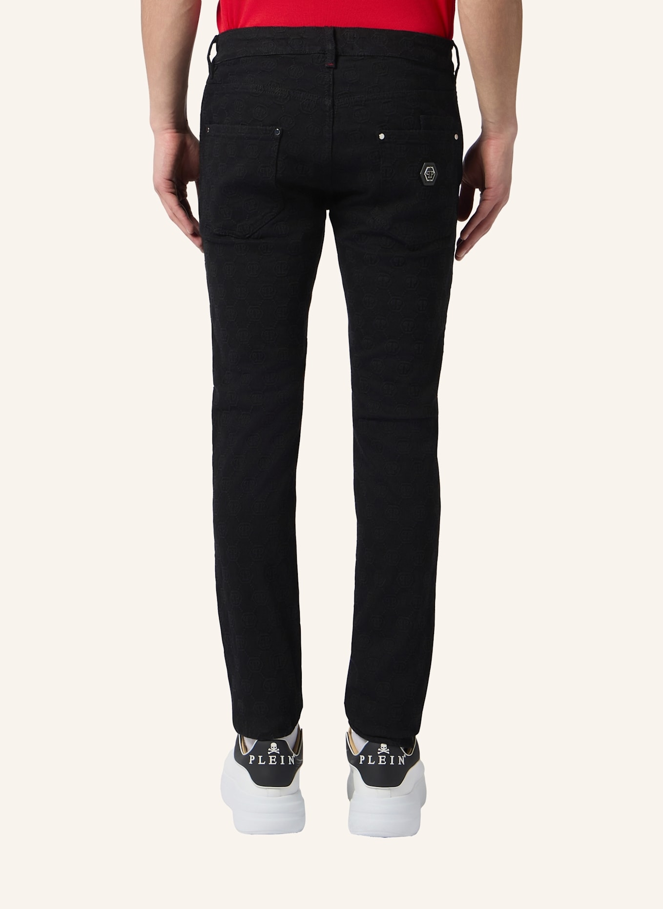 PHILIPP PLEIN PHILIPP PLEIN Rockstar Fit Jeans Embroidery Monogram: SCHWARZ