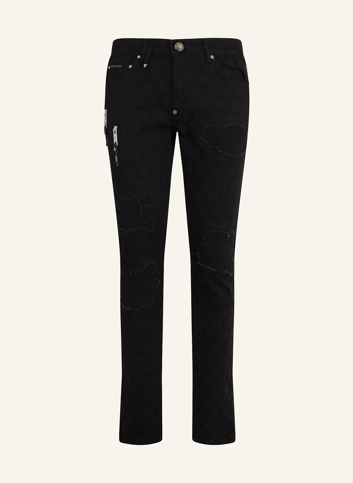 PHILIPP PLEIN PHILIPP PLEIN Rockstar Fit Jeans Embroidery Monogram: SCHWARZ