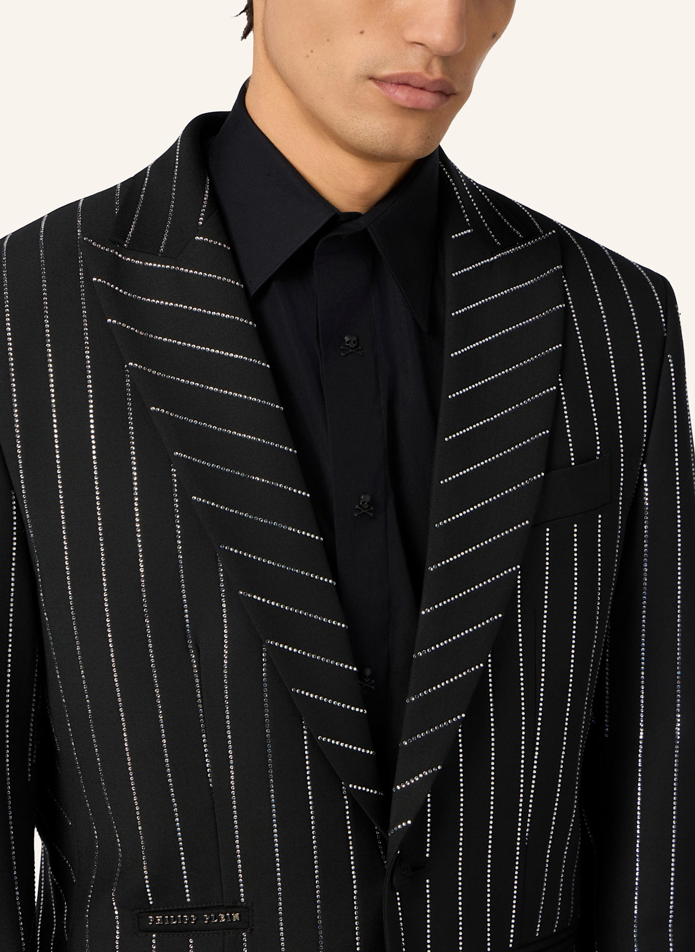 PHILIPP PLEIN PHILIPP PLEIN Jacquard Blazer Lord Fit Strass: SCHWARZ
