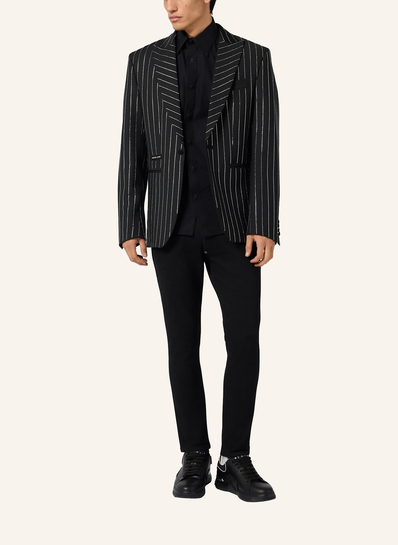 PHILIPP PLEIN PHILIPP PLEIN Jacquard Blazer Lord Fit Strass: SCHWARZ