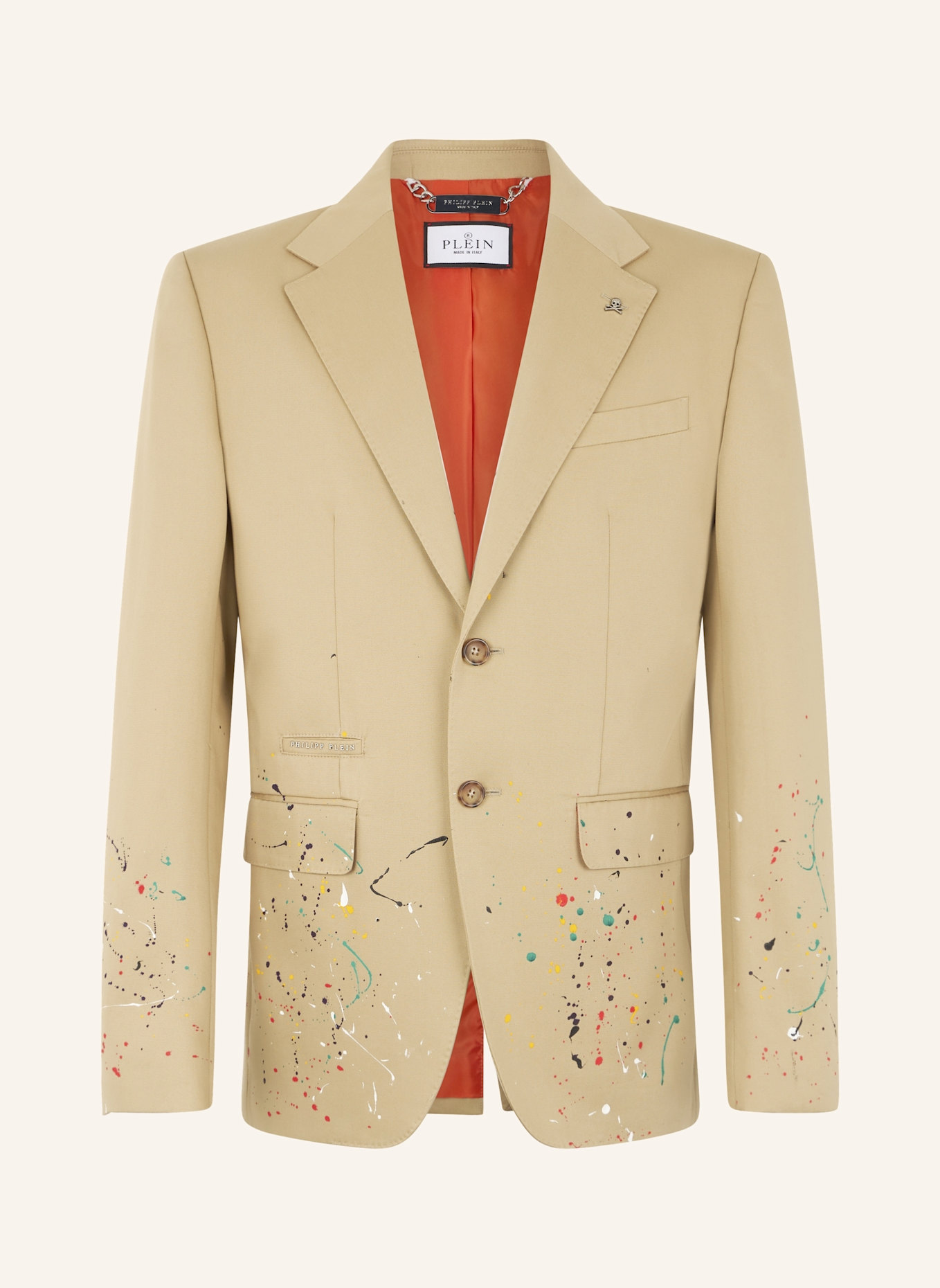 PHILIPP PLEIN PHILIPP PLEIN Blazer Gigolo Fit Paint Splash Painted: BEIGE