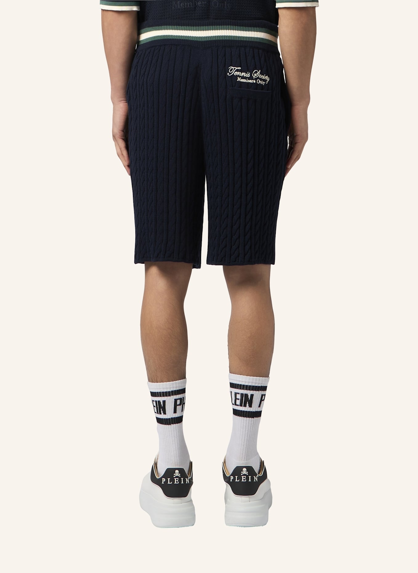 PHILIPP PLEIN PHILIPP PLEIN Knitted Drawstring Shorts Plein Tennis: DUNKELBLAU