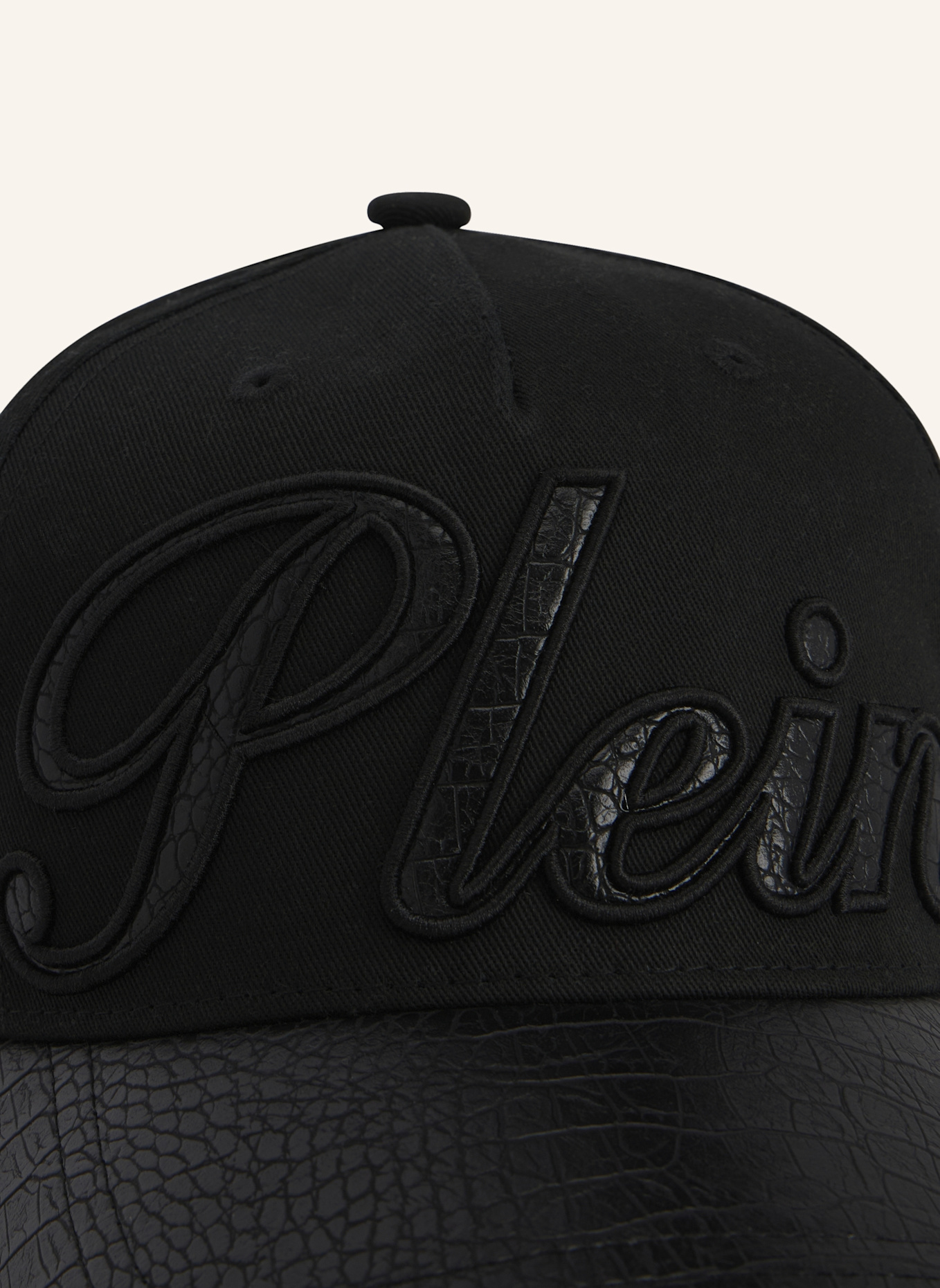 PHILIPP PLEIN PHILIPP PLEIN Baseball Cap Cocco Signature: SCHWARZ
