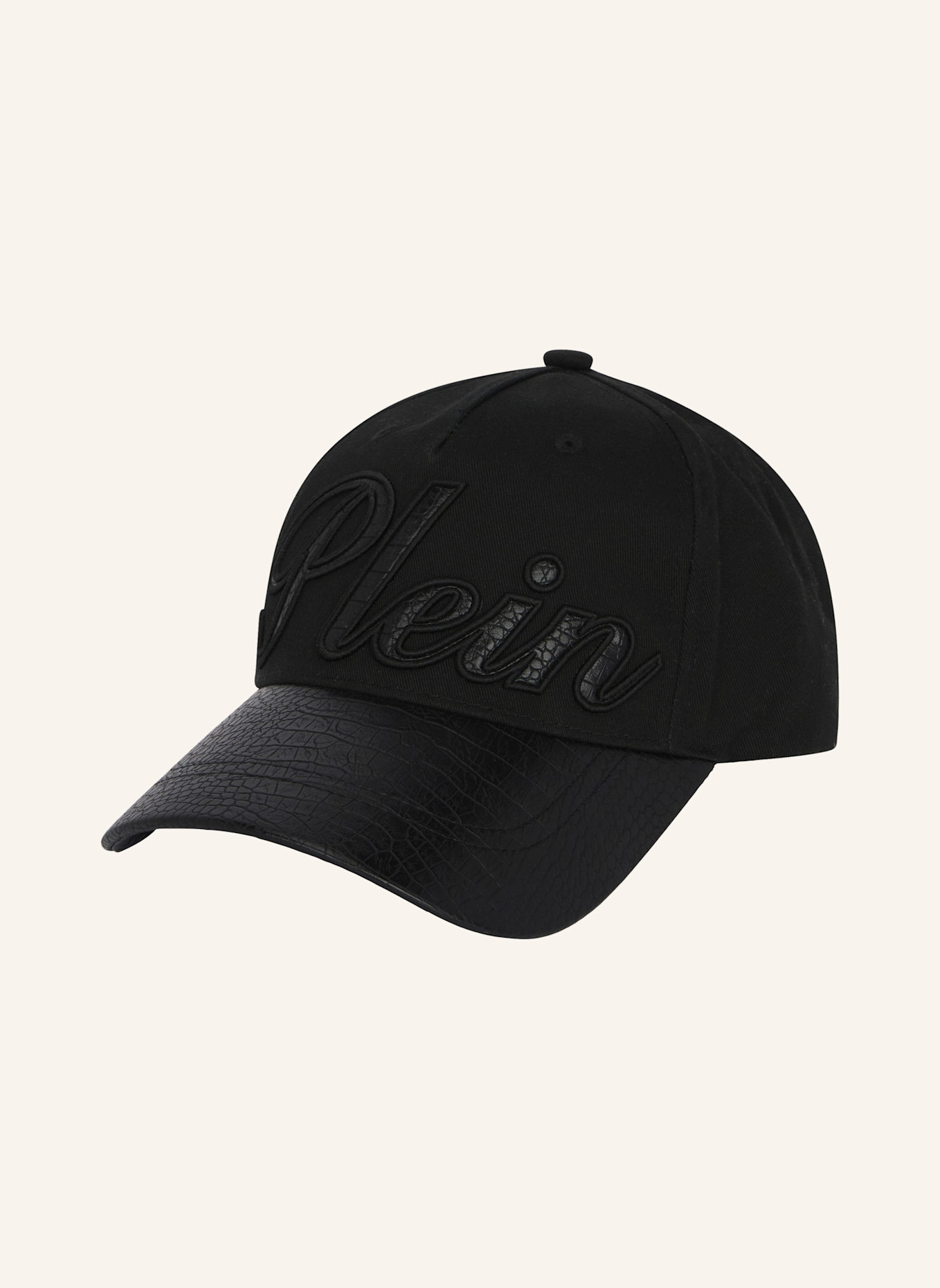 PHILIPP PLEIN PHILIPP PLEIN Baseball Cap Cocco Signature: SCHWARZ