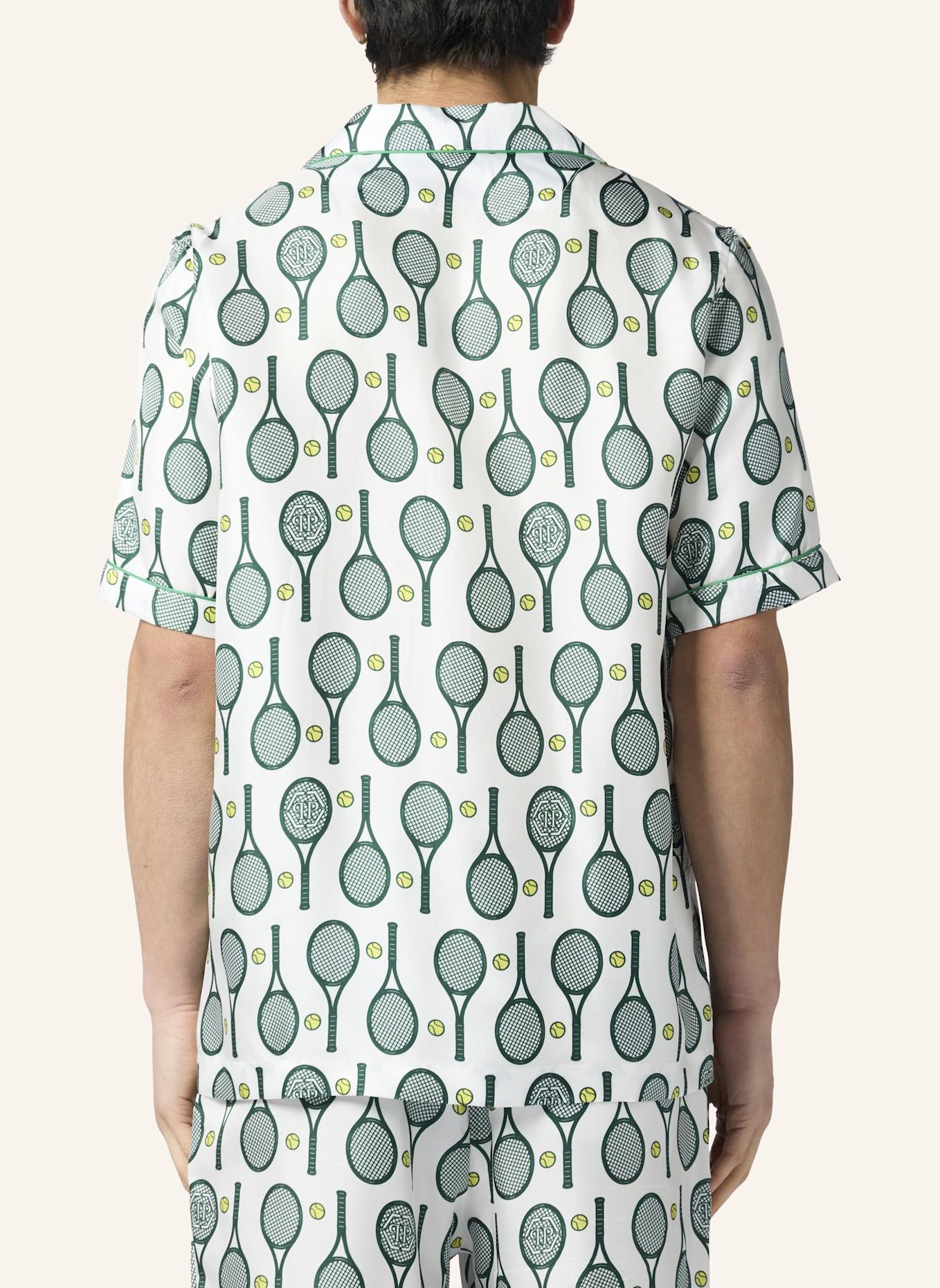PHILIPP PLEIN PHILIPP PLEIN Silk Bowling Shirt Tennis: WEISS