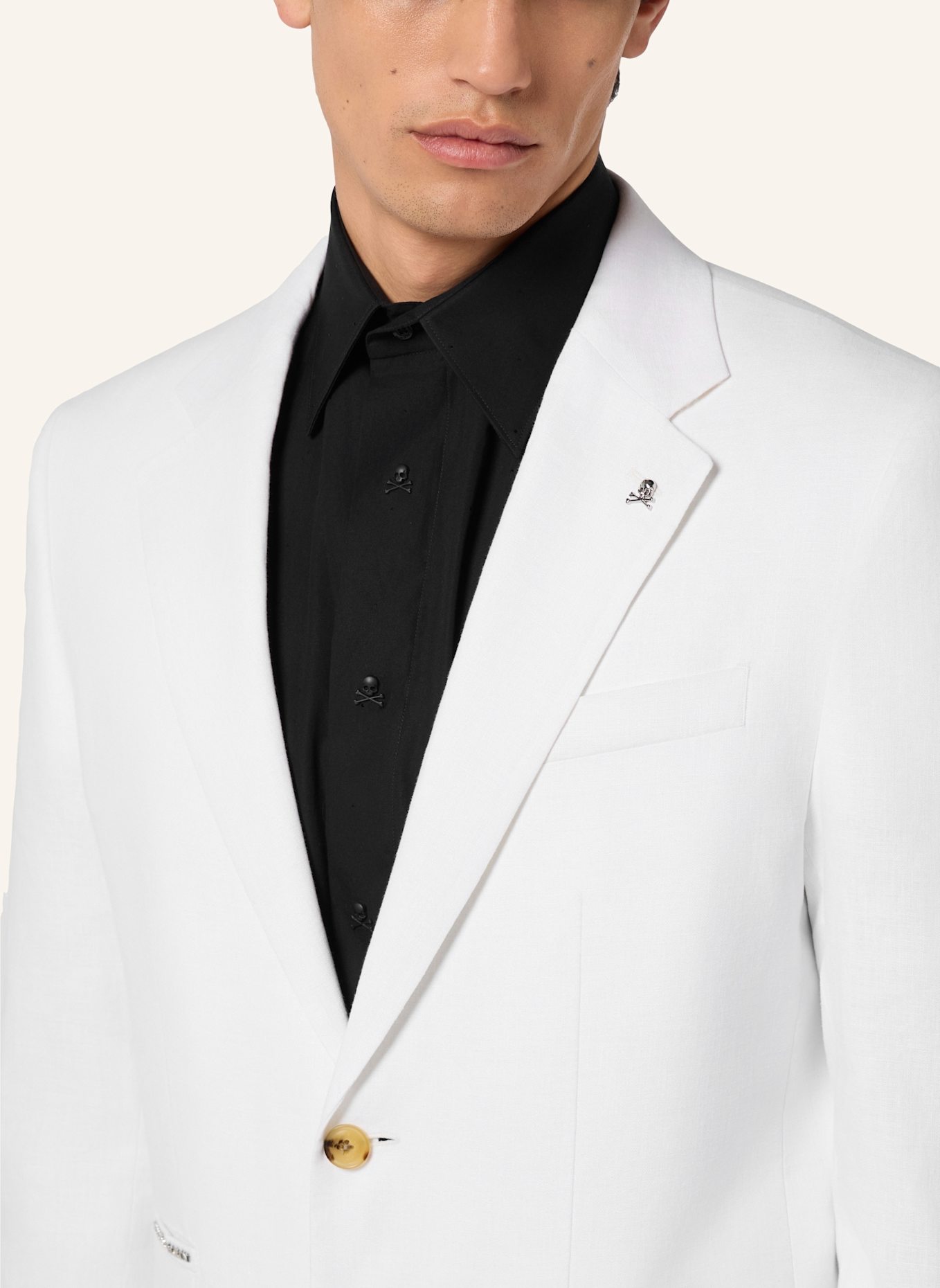 PHILIPP PLEIN PHILIPP PLEIN Linen Miami Vice Fit Blazer: SCHWARZ
