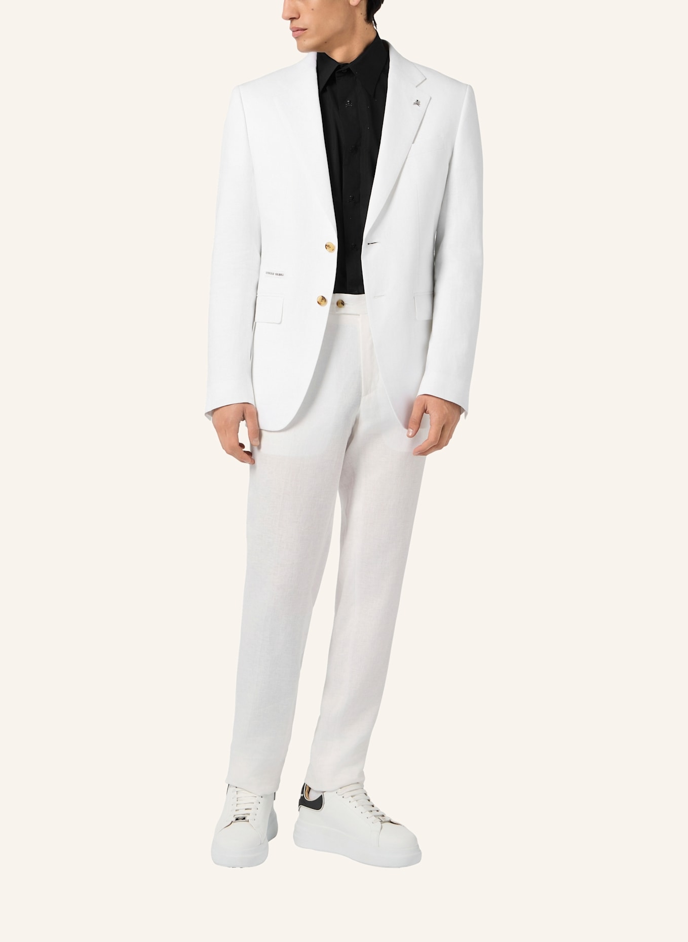 PHILIPP PLEIN PHILIPP PLEIN Linen Miami Vice Fit Blazer: SCHWARZ