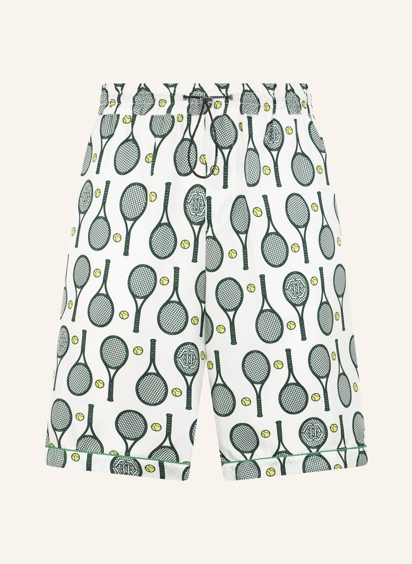 PHILIPP PLEIN PHILIPP PLEIN Silk Drawstring Shorts Tennis: WEISS