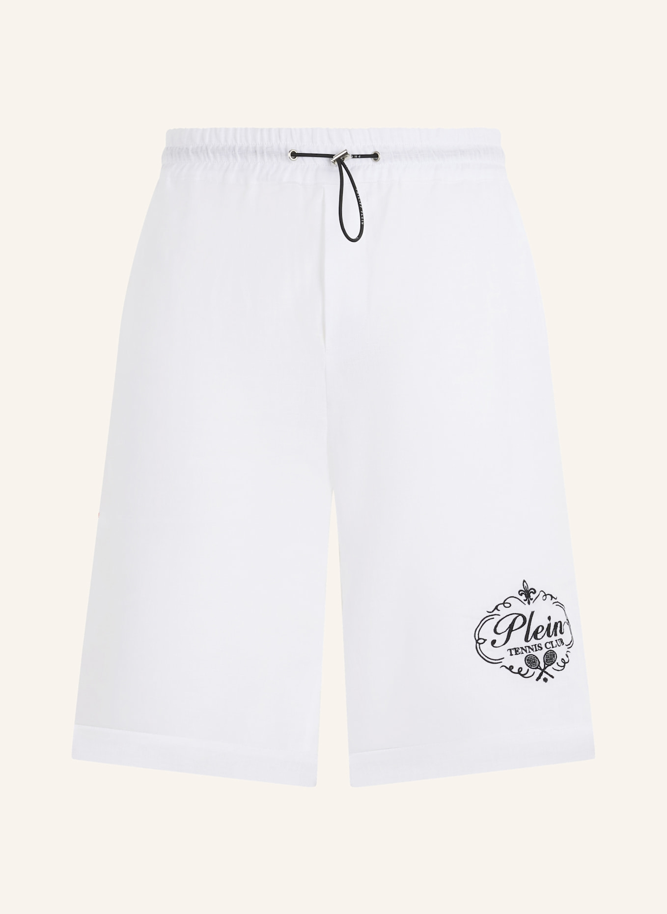 PHILIPP PLEIN PHILIPP PLEIN Linen Drawstring Shorts Tennis Club: WEISS