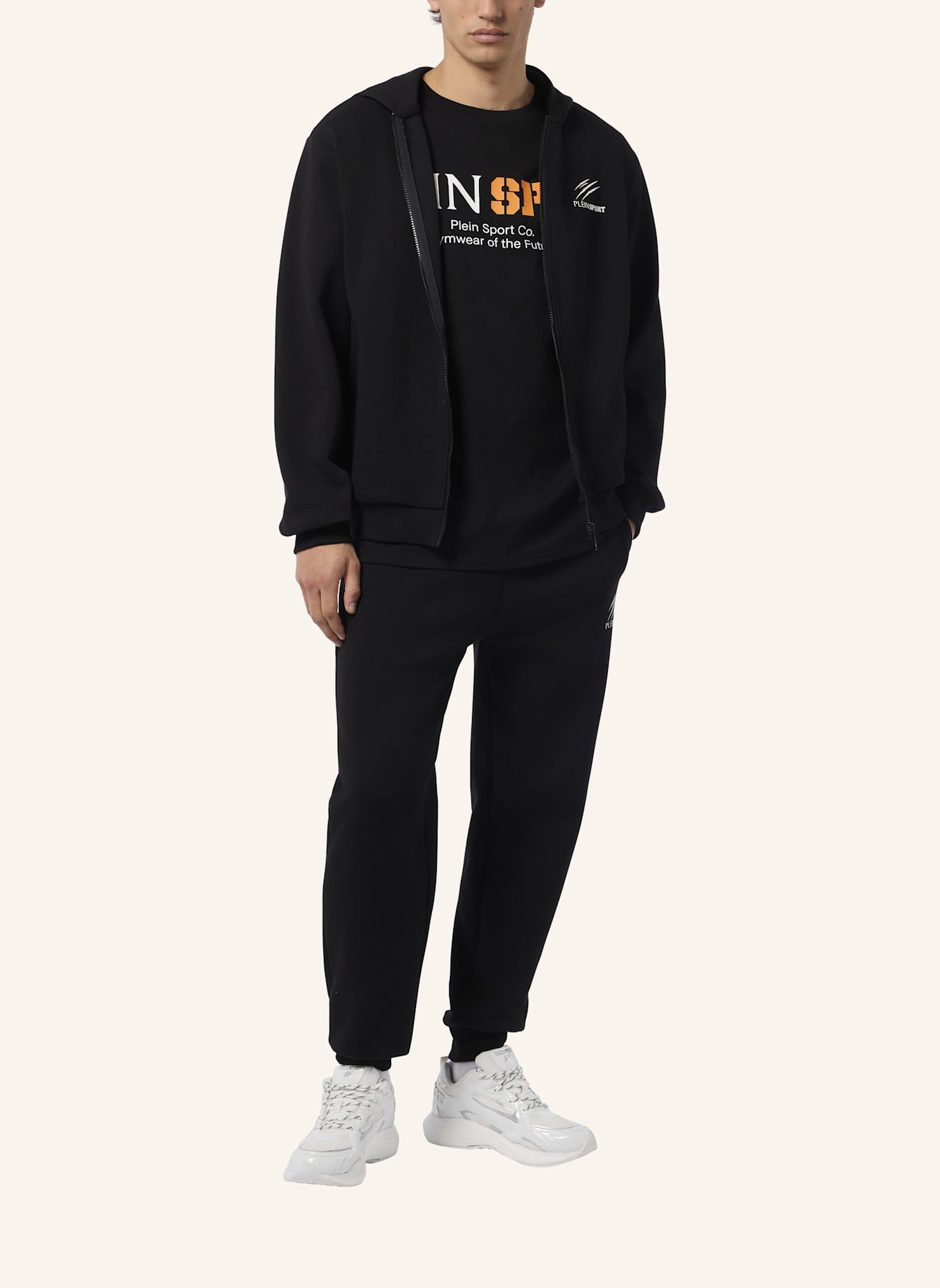 PLEIN SPORT PLEIN SPORT Pique Zip Hoodie Icon: SCHWARZ