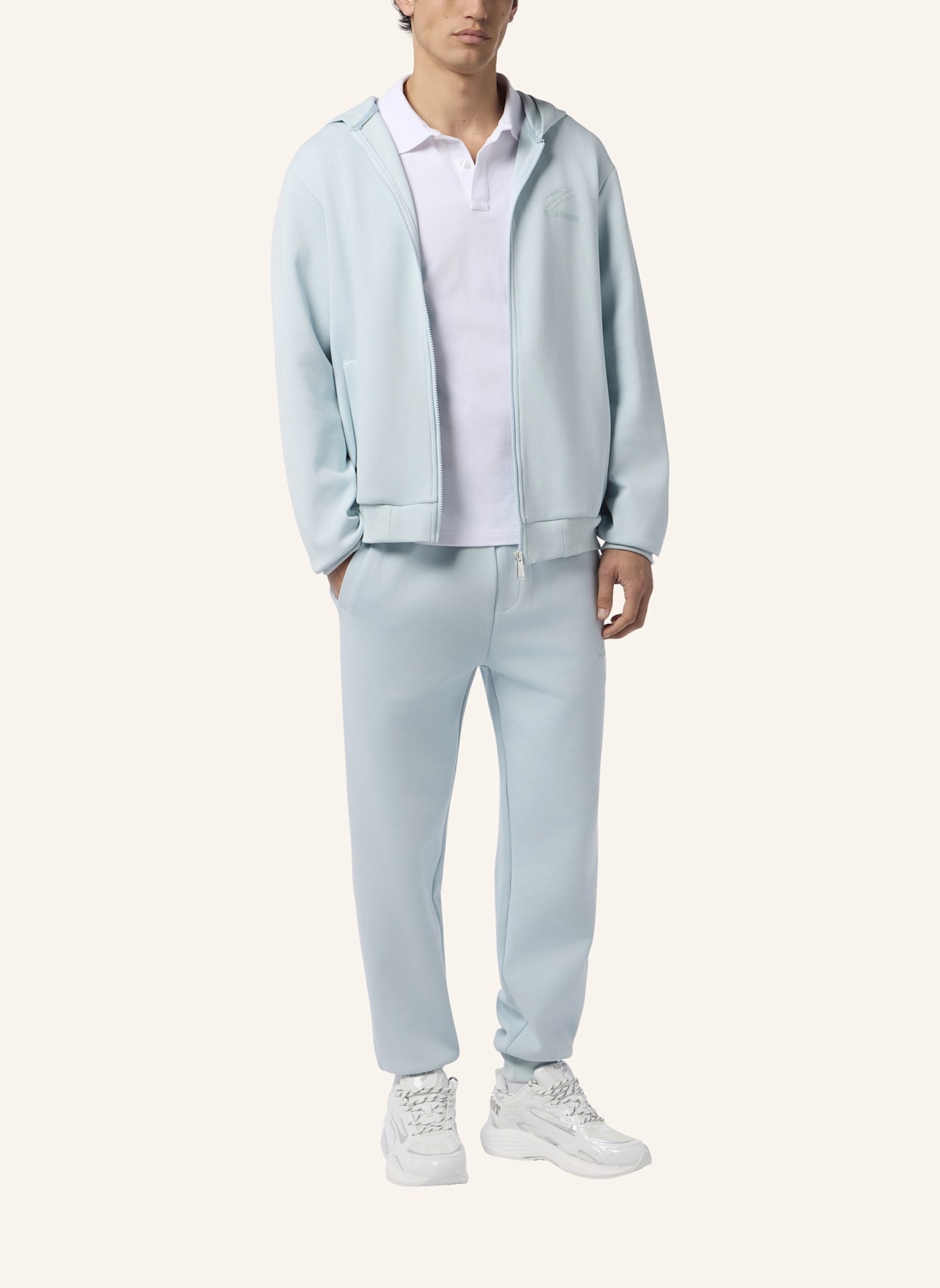PLEIN SPORT PLEIN SPORT Pique Zip Hoodie Icon: HELLBLAU