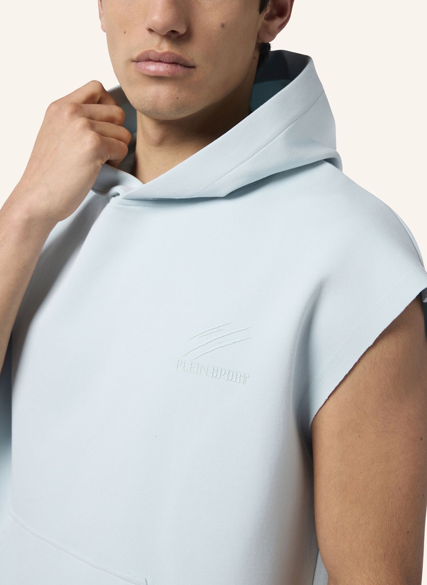 PLEIN SPORT PLEIN SPORT Pique Hoodie Vest Icon: HELLBLAU