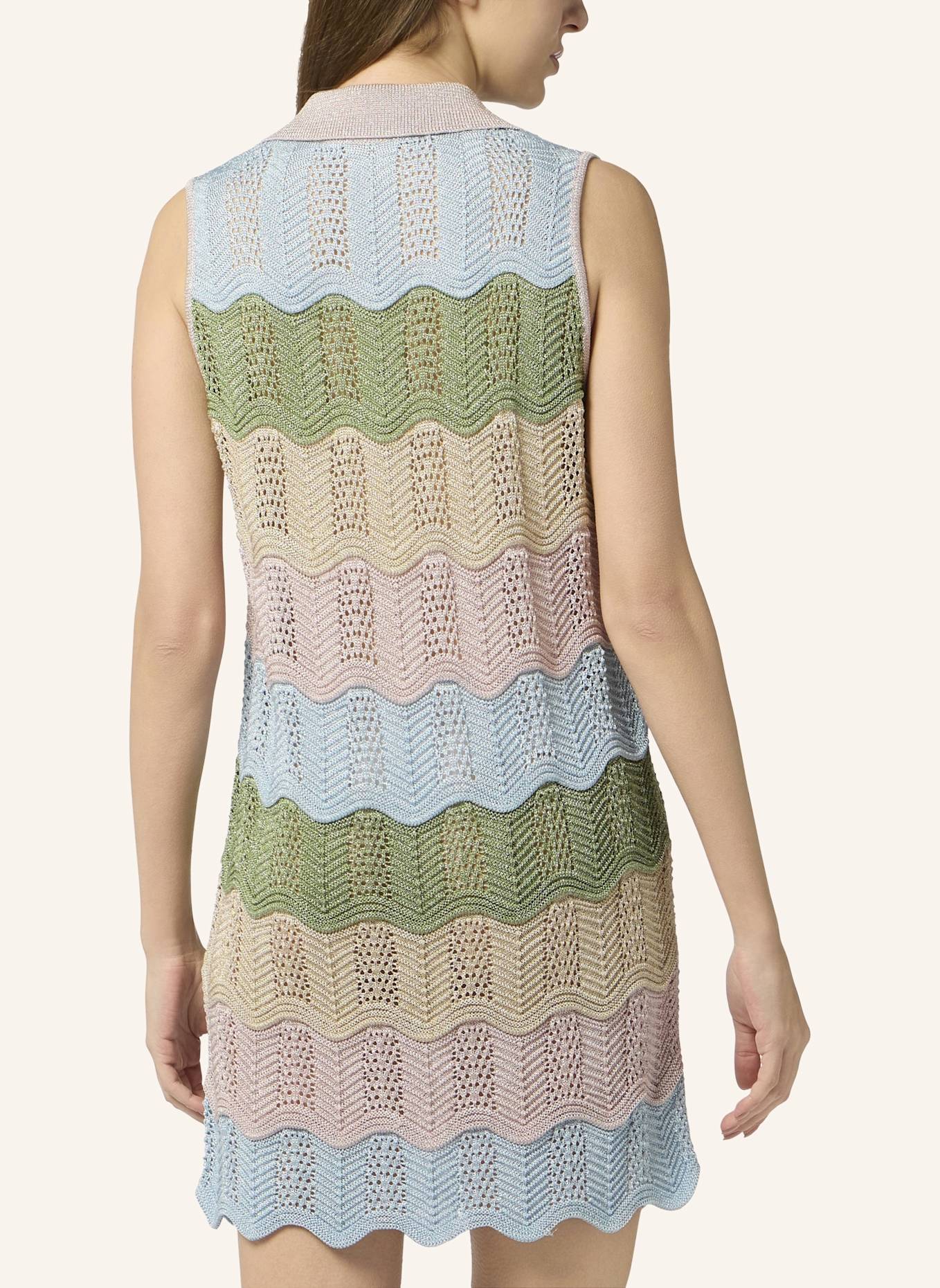 PHILIPP PLEIN PHILIPP PLEIN Polo Neck Mini Dress Color Wave: BLAU/ GELB/ FUCHSIA