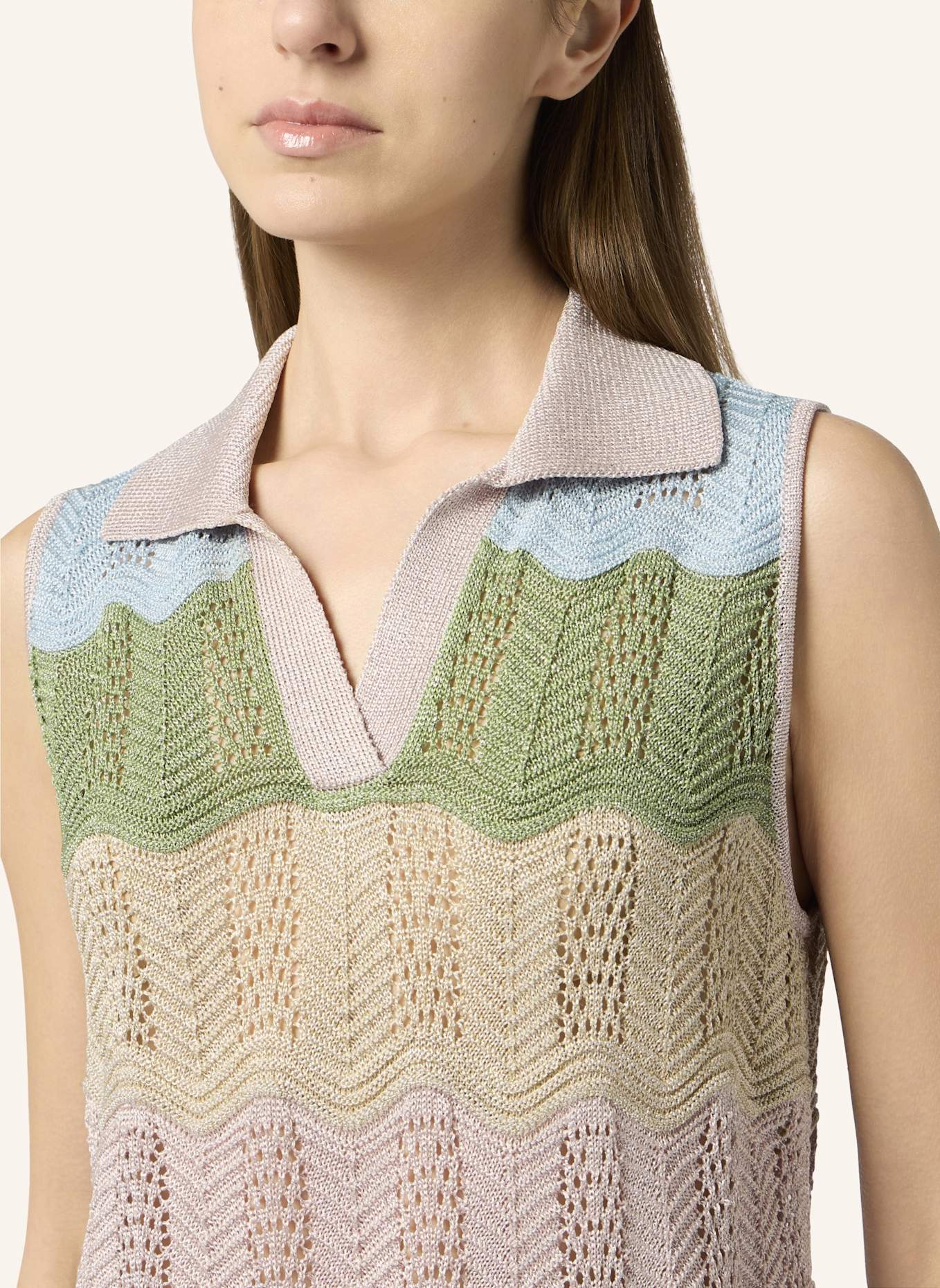PHILIPP PLEIN PHILIPP PLEIN Polo Neck Mini Dress Color Wave: BLAU/ GELB/ FUCHSIA