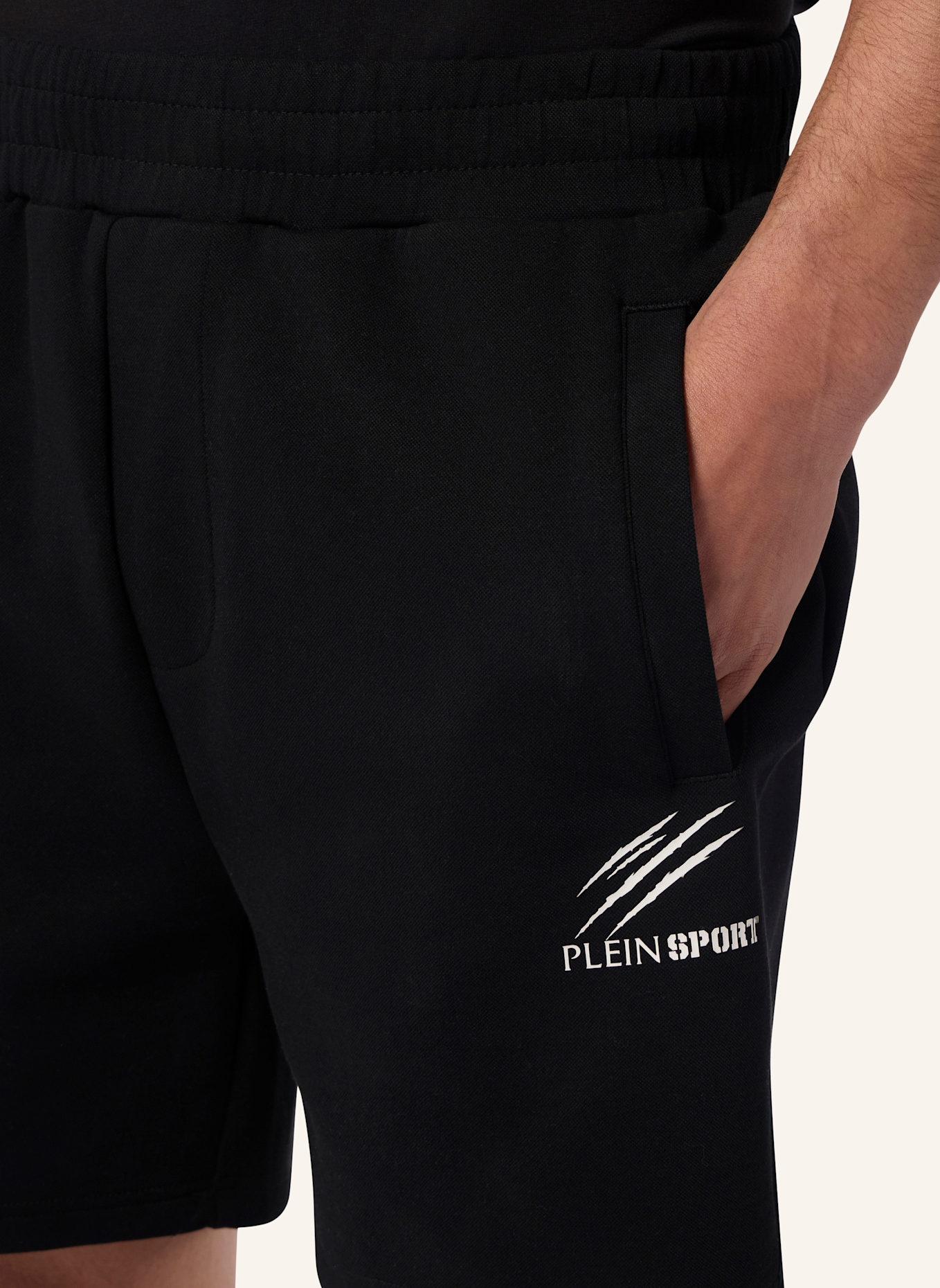 PLEIN SPORT PLEIN SPORT Pique Jogging Shorts Icon: SCHWARZ