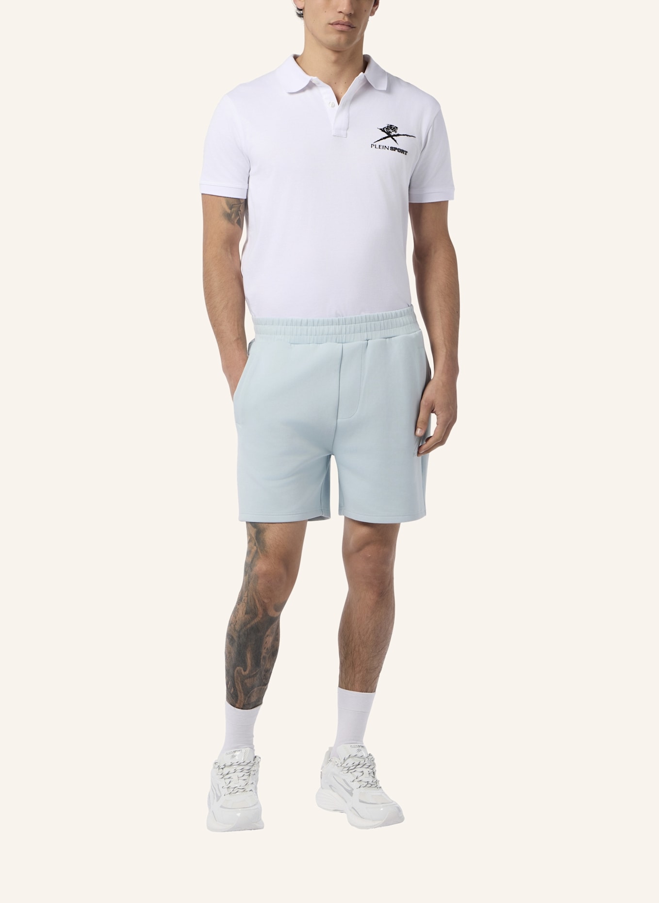 PLEIN SPORT PLEIN SPORT Pique Jogging Shorts Icon: HELLBLAU
