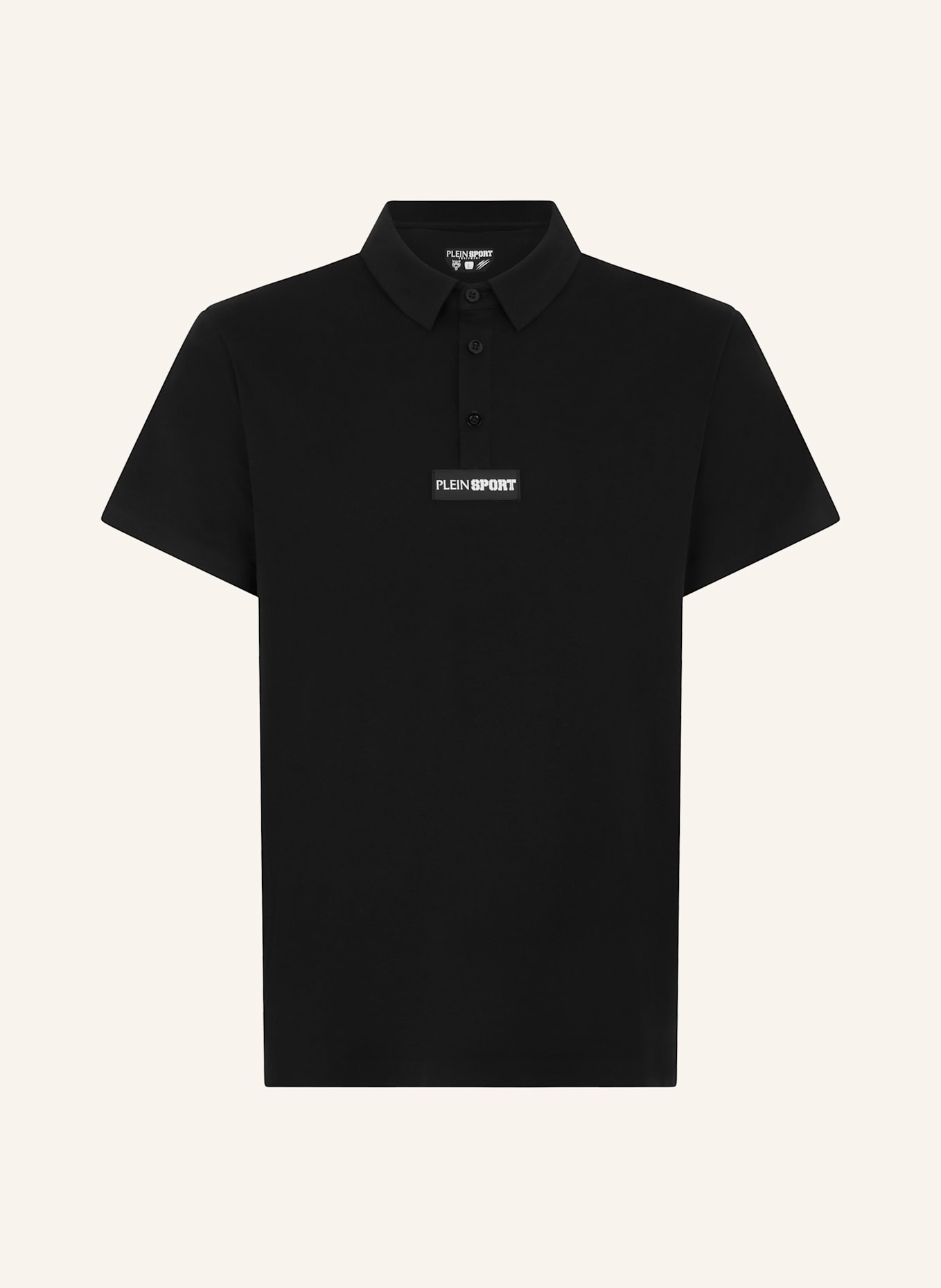 PLEIN SPORT PLEIN SPORT Pique Polo T-Shirt Scratch: SCHWARZ