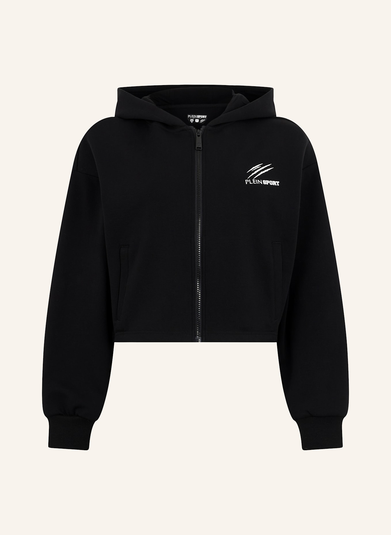 PLEIN SPORT PLEIN SPORT Zip Hoodie Icon Scratch: SCHWARZ