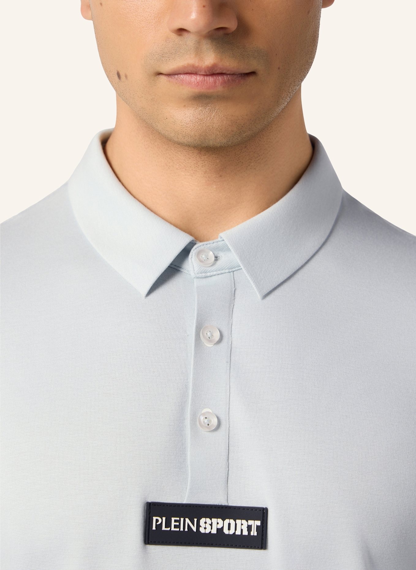 PLEIN SPORT PLEIN SPORT Pique Polo T-Shirt Scratch: HELLBLAU