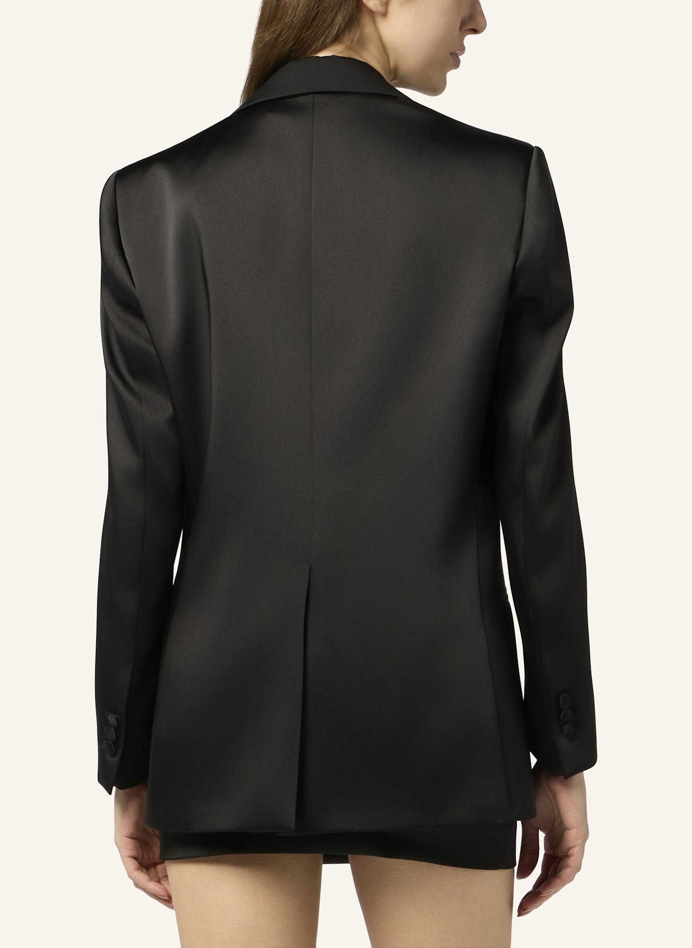 PHILIPP PLEIN PHILIPP PLEIN Double-Breasted Satin Blazer Roses: SCHWARZ