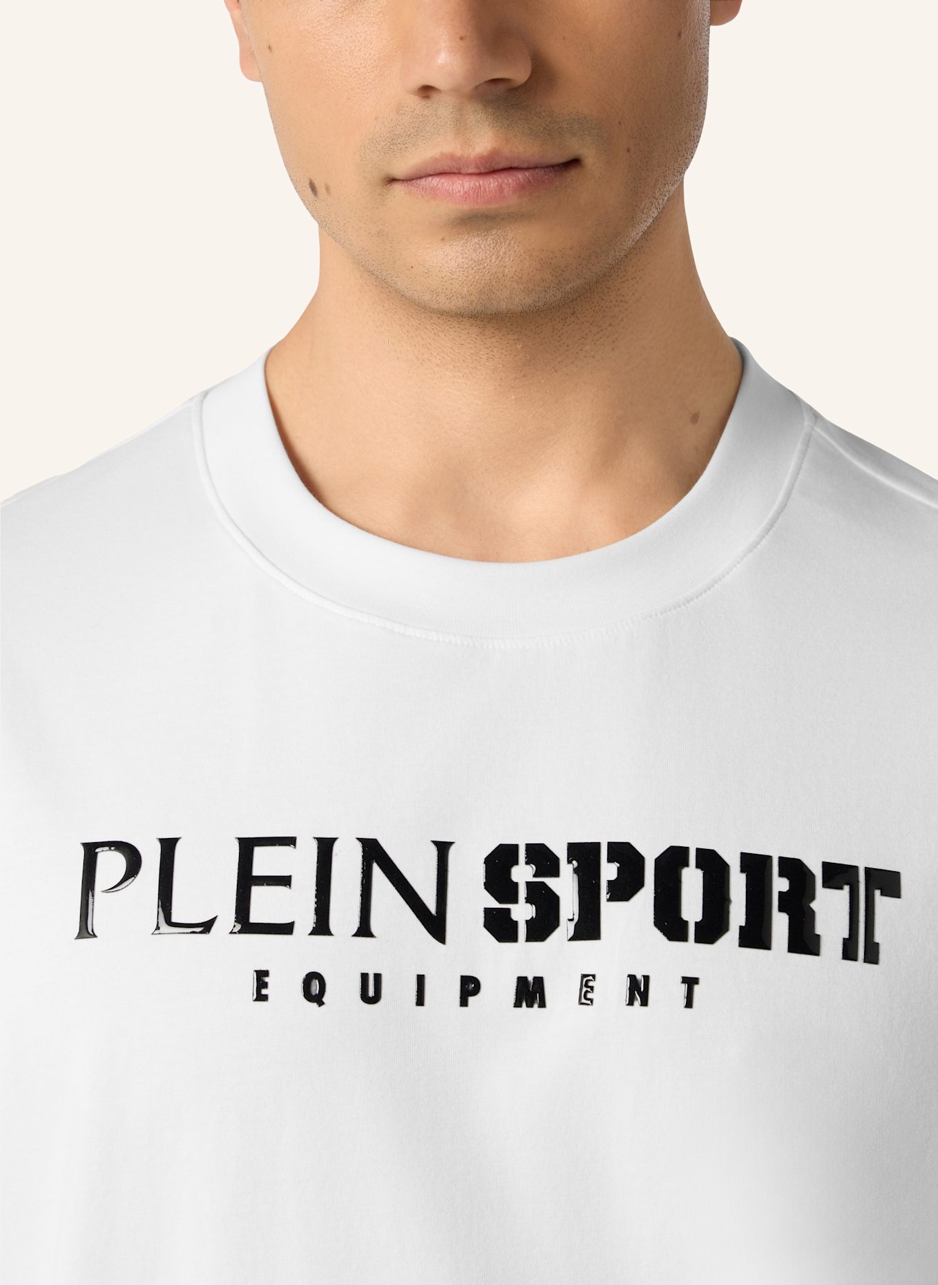PLEIN SPORT PLEIN SPORT Round Neck T-Shirt Reflective Scratch: WEISS