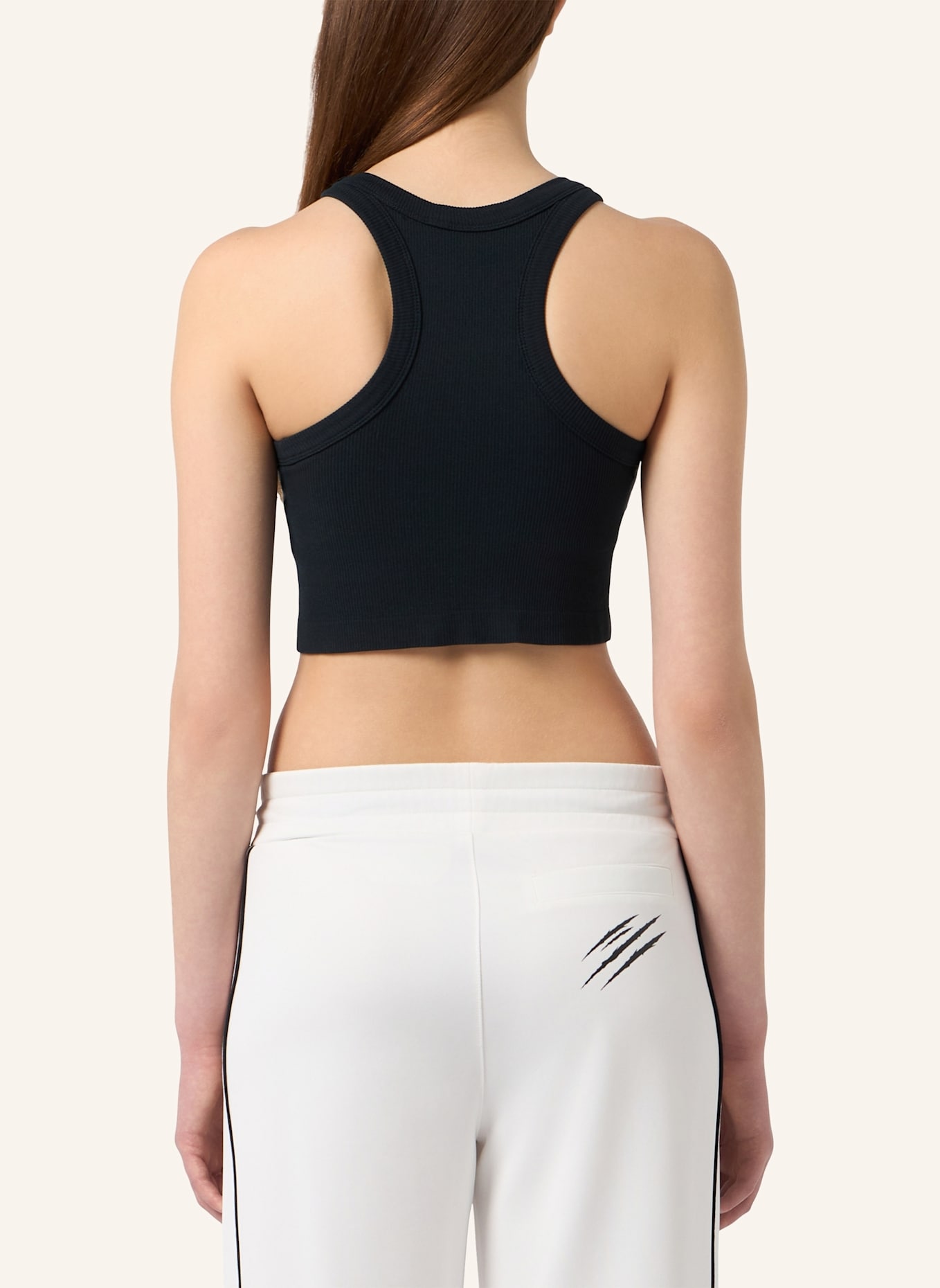 PLEIN SPORT PLEIN SPORT Ribbed Tank Top: SCHWARZ