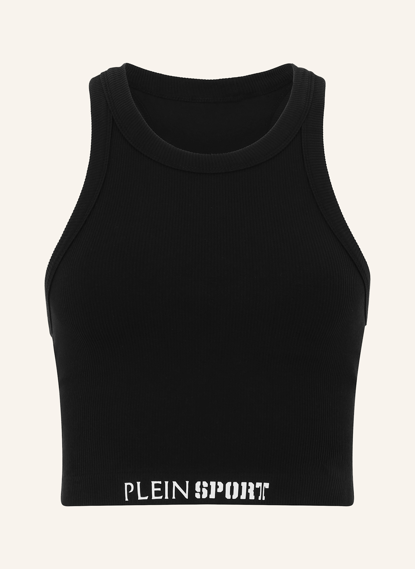 PLEIN SPORT PLEIN SPORT Ribbed Tank Top: SCHWARZ